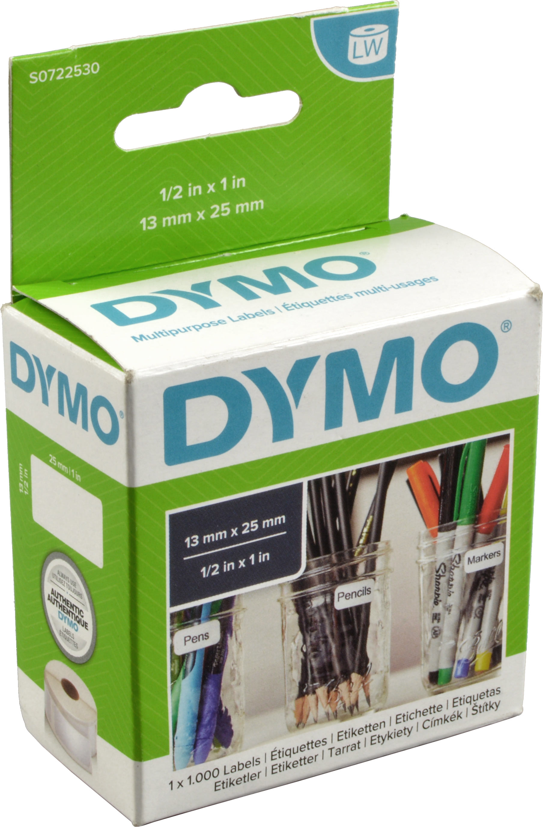 Dymo Etiketten 11353  weiß  13 x 25mm  1 x 1000 St.