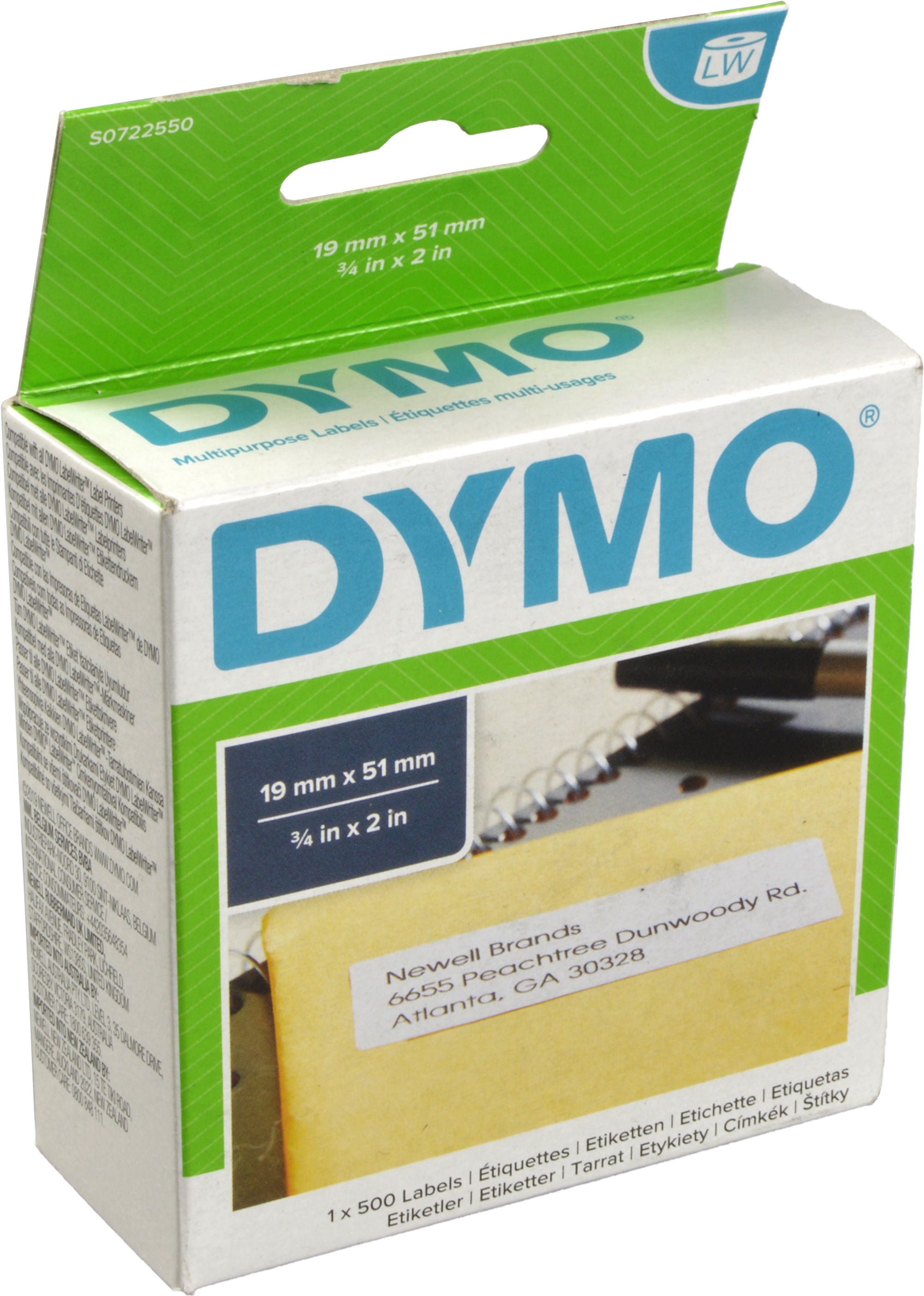 Dymo Etiketten 11355  weiß  19 x 51mm  1 x 500 St.