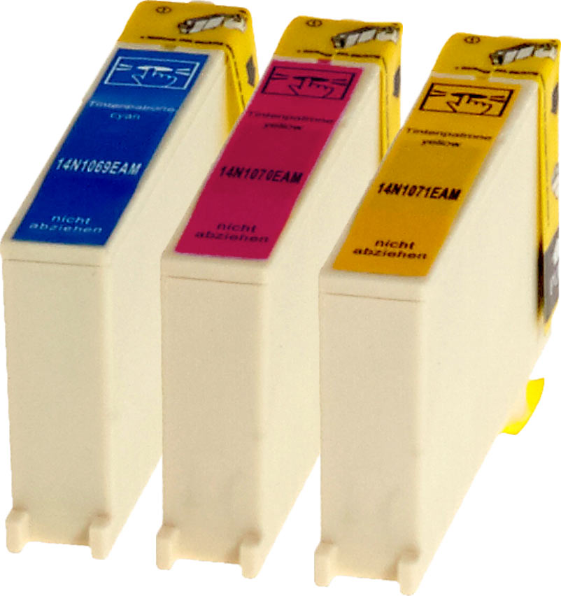 3 Ampertec Tinten für Lexmark  100XL  3-farbig