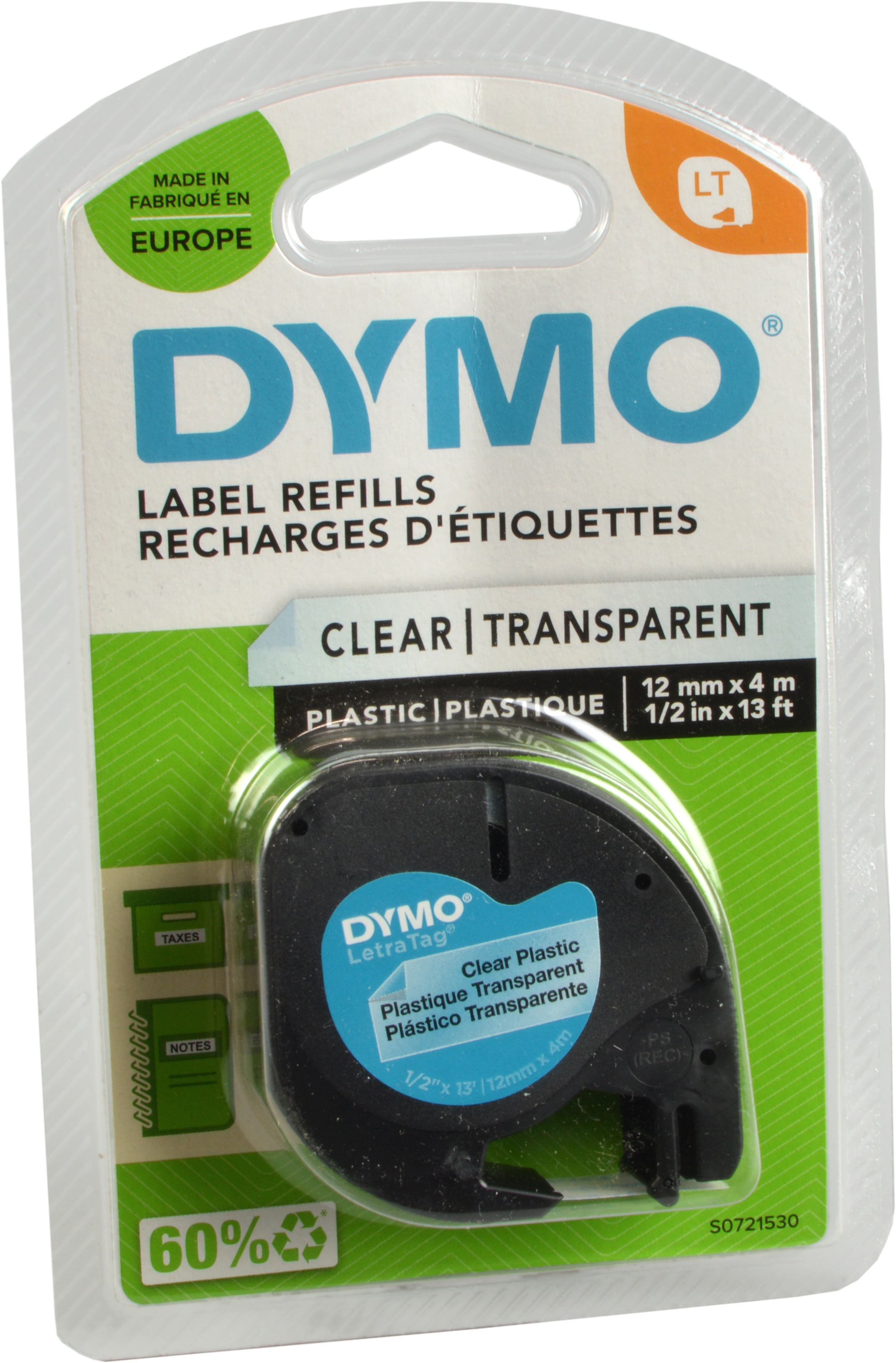 Dymo Originalband 16951  schwarz auf klar  12mm x 4m  Nylon flexibel