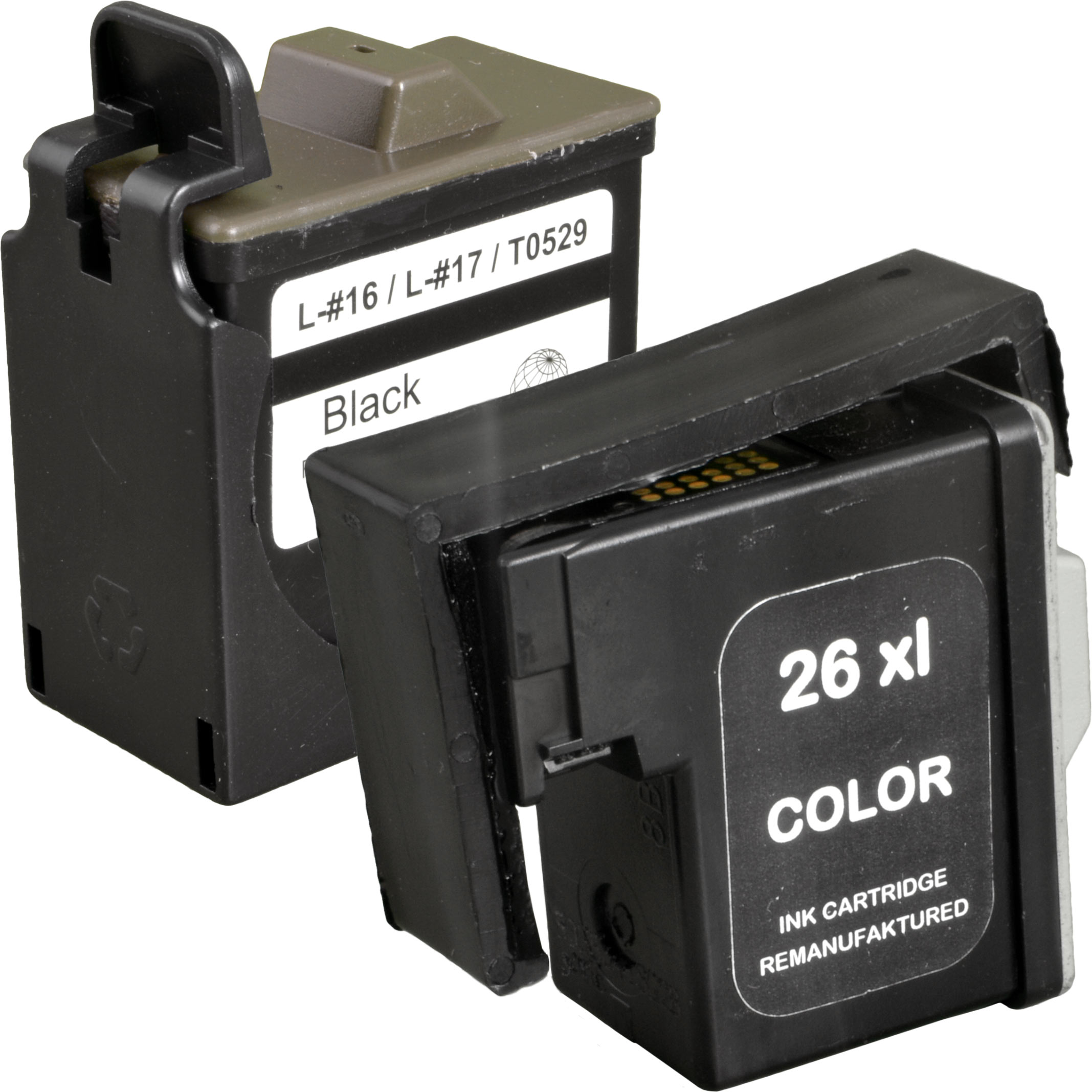 2 Ampertec Tinten für Lexmark  17+27  schwarz+3-farbig