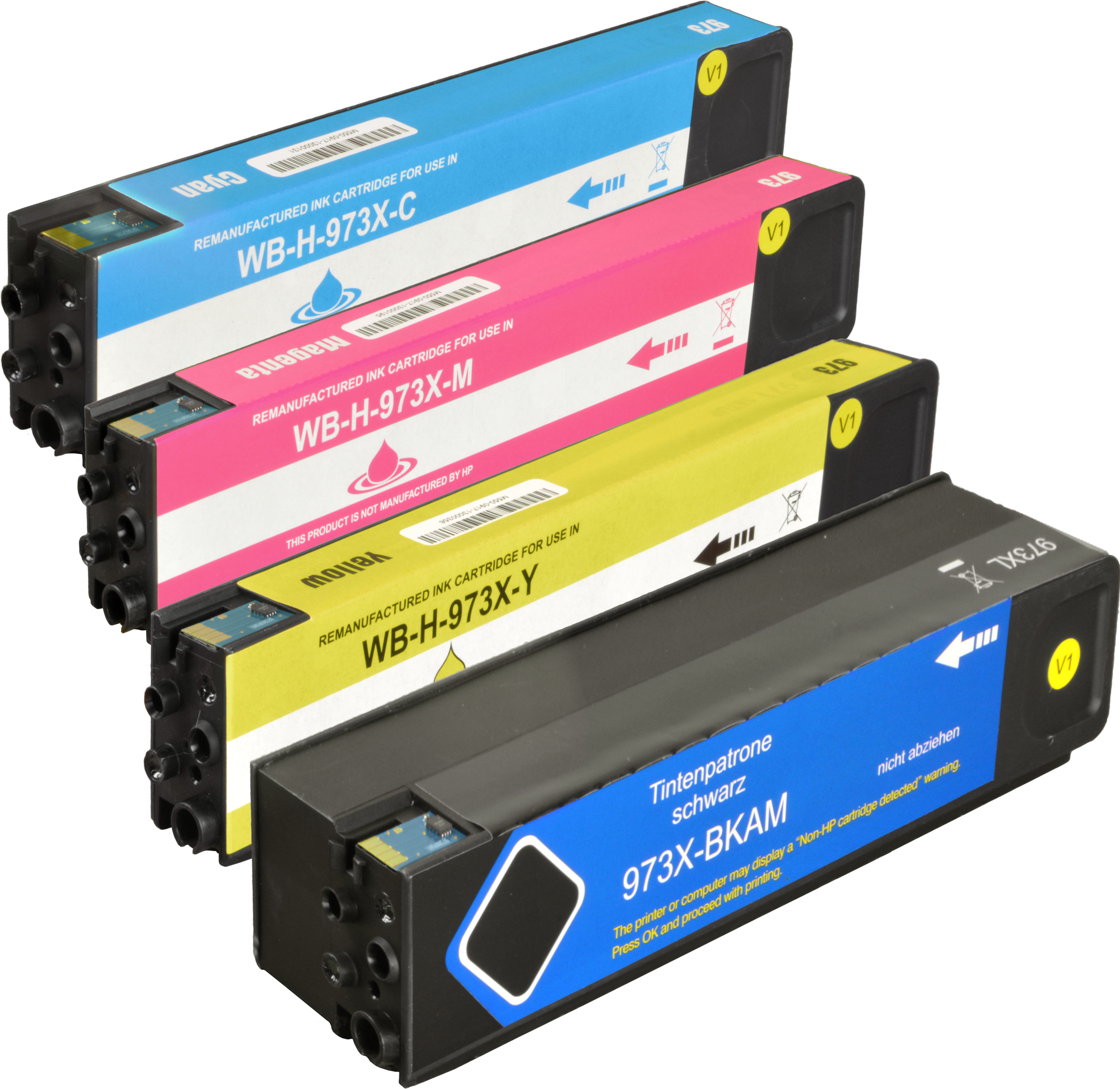 4 Ampertec Tinten für HP 973X  4-farbig