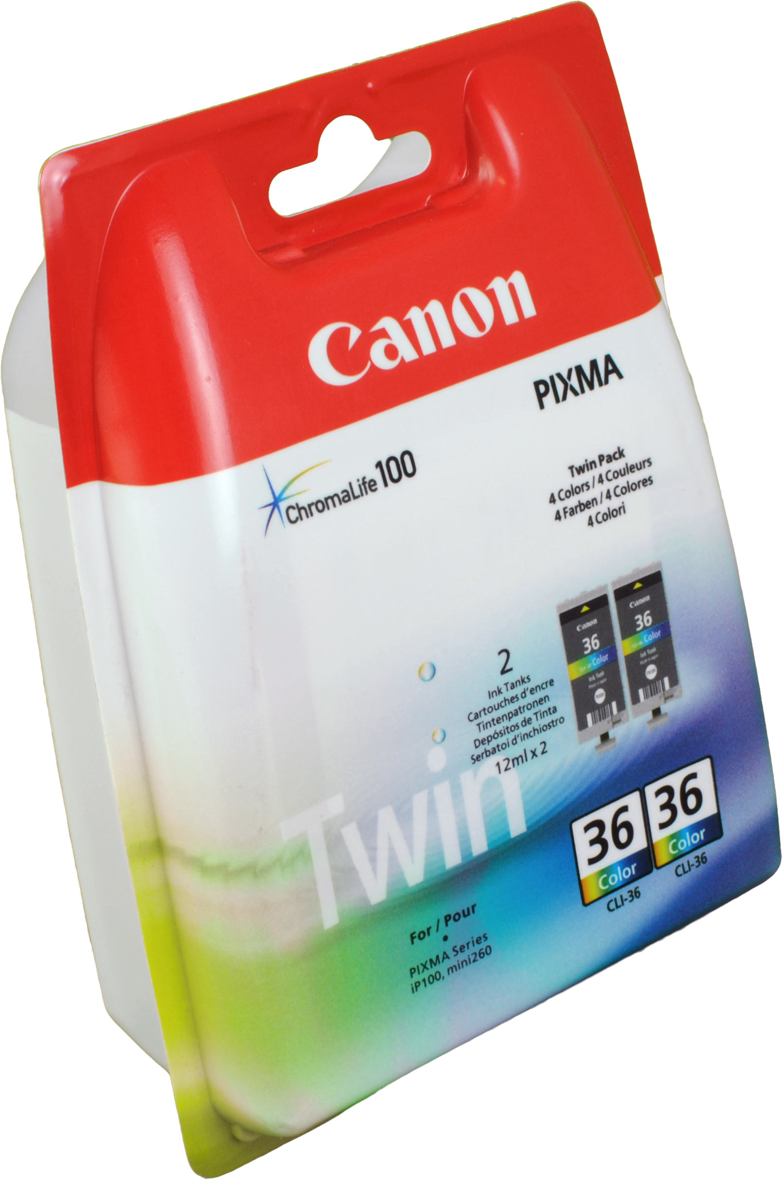 2 Canon Tinten 1511B025 CLI-36 4-farbig