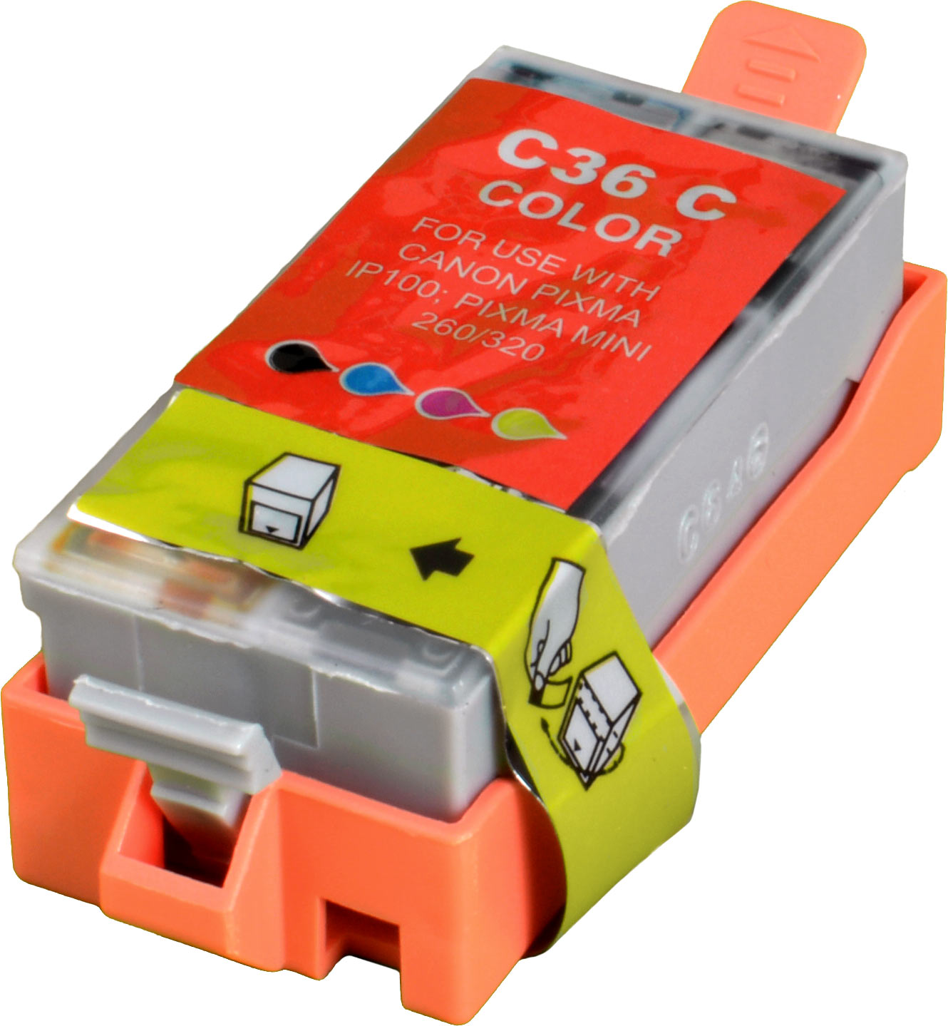 Ampertec Tinte für Canon 1511B001  CLI-36  4-farbig mit Chip