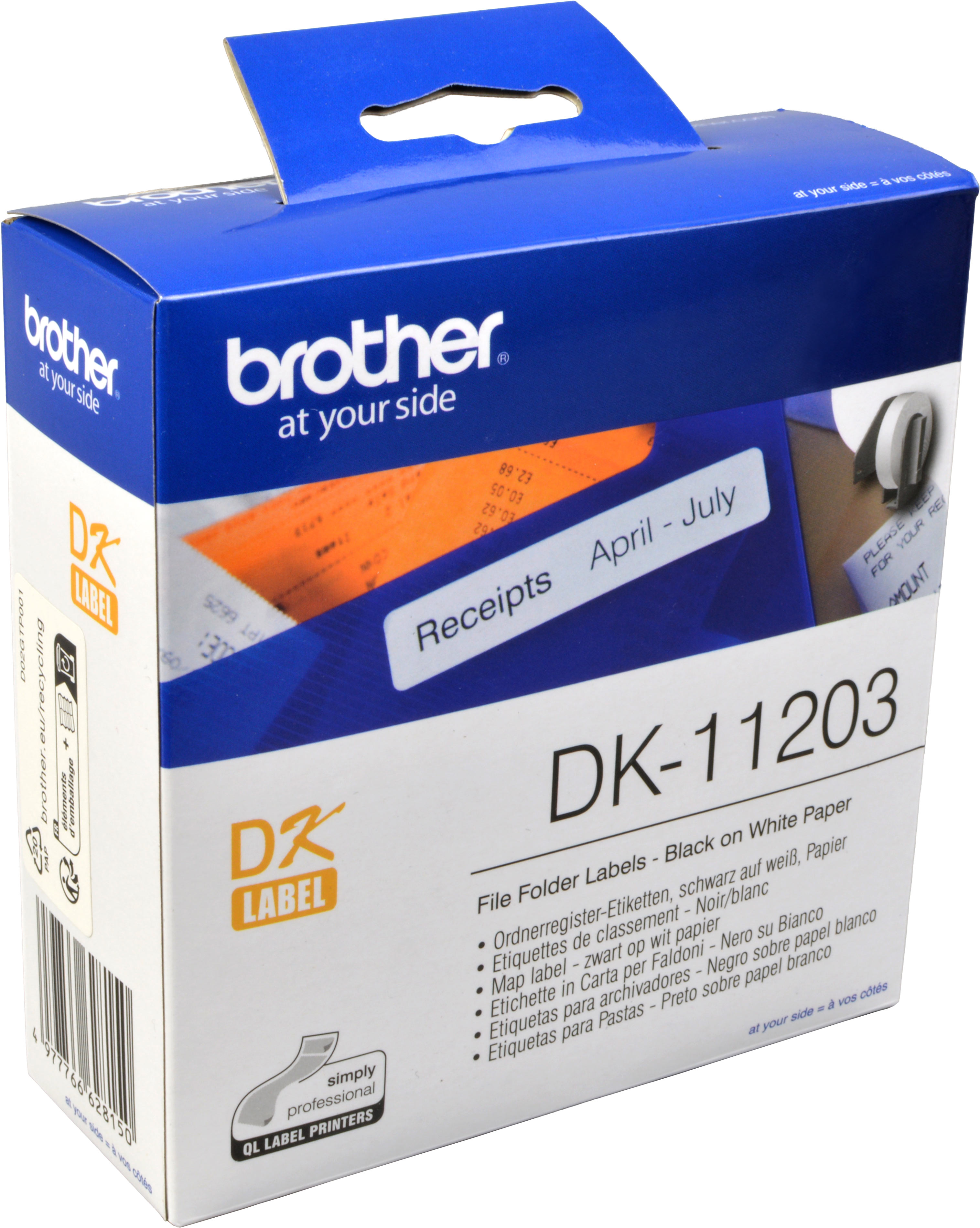 Brother PT Etiketten DK11203  weiss  17x87mm  300 St. Rolle