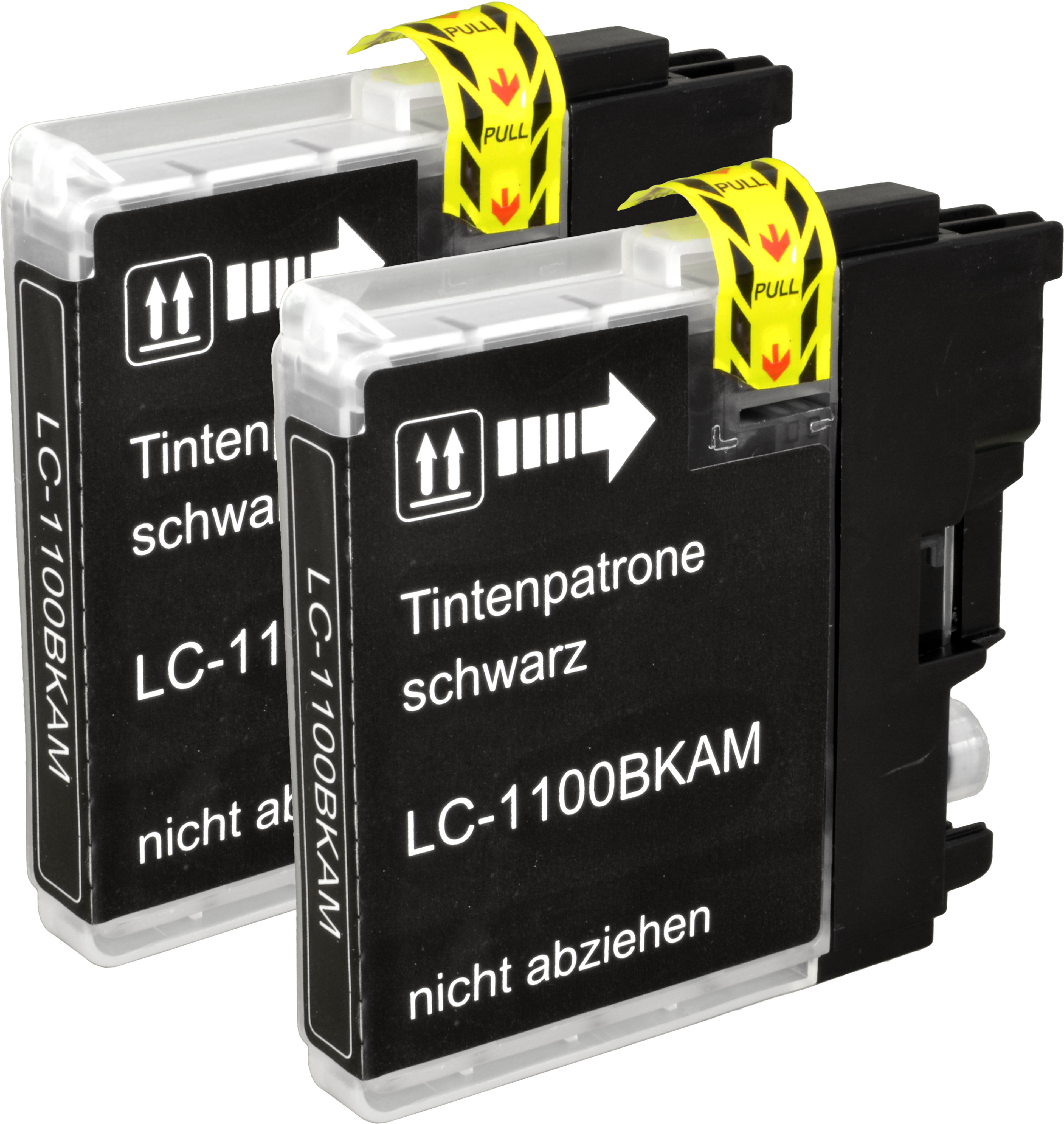 2 Ampertec Tinten kompatibel mit Brother LC-1100BK LC-980BK Universal