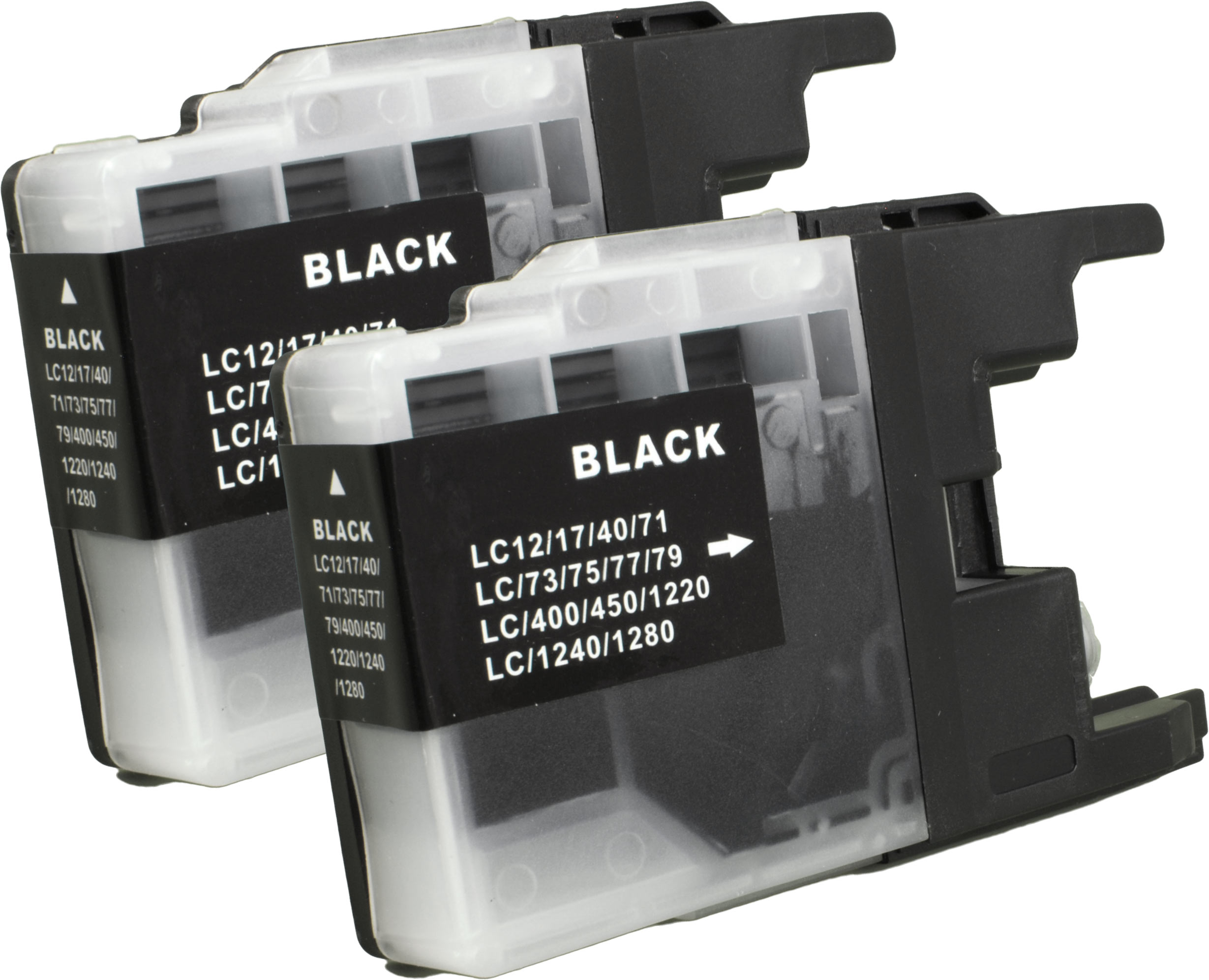 2 Ampertec Tinten kompatibel mit Brother LC-1220BK  schwarz