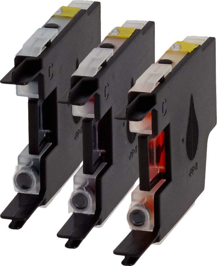 3 Ampertec Tinten kompatibel mit Brother LC-1280XL C M Y  3-farbig