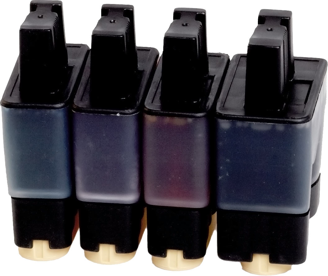 4 Ampertec Tinten kompatibel mit Brother LC-900BK C M Y  4-farbig