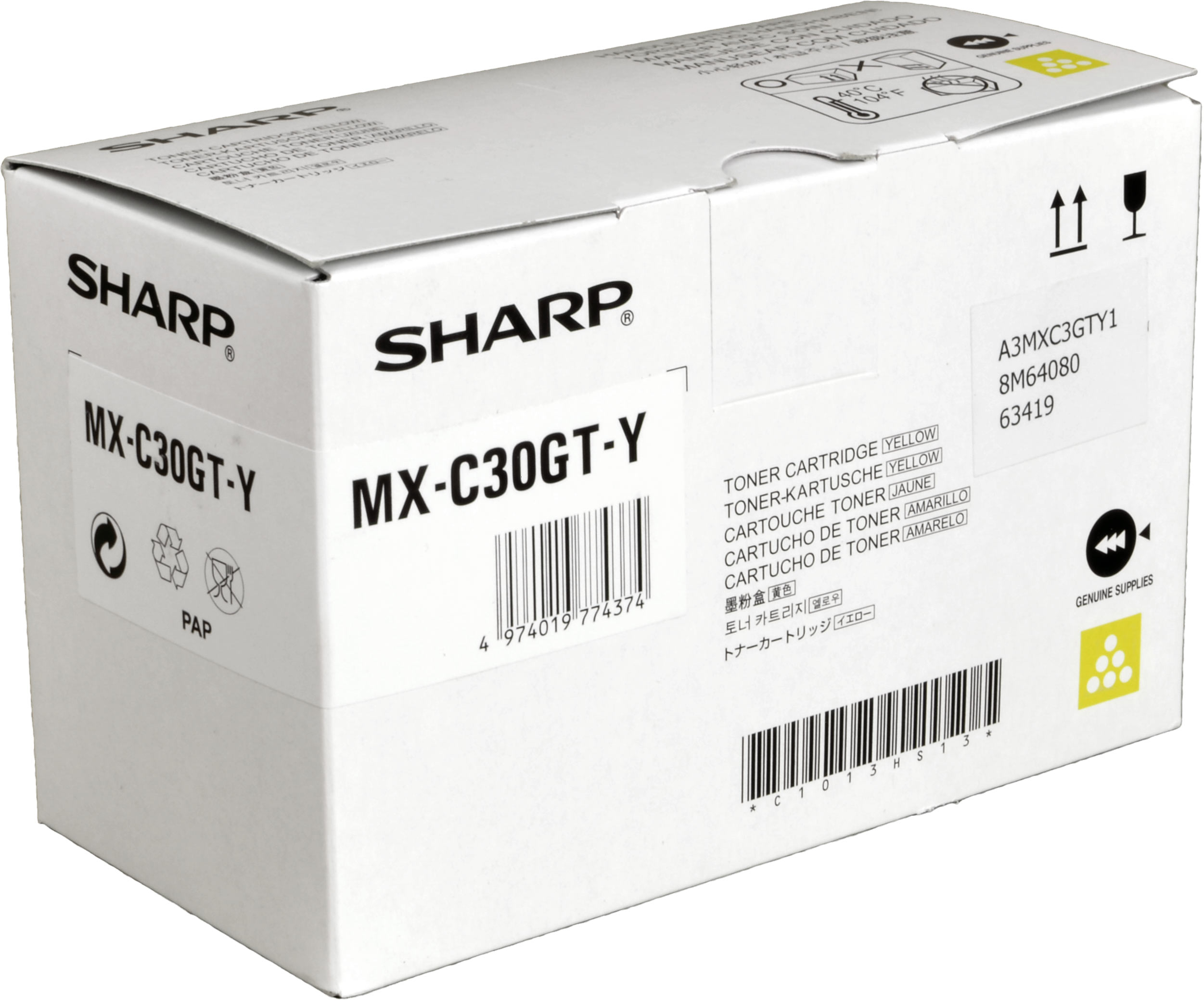 Sharp Toner MX-C30GTY  yellow