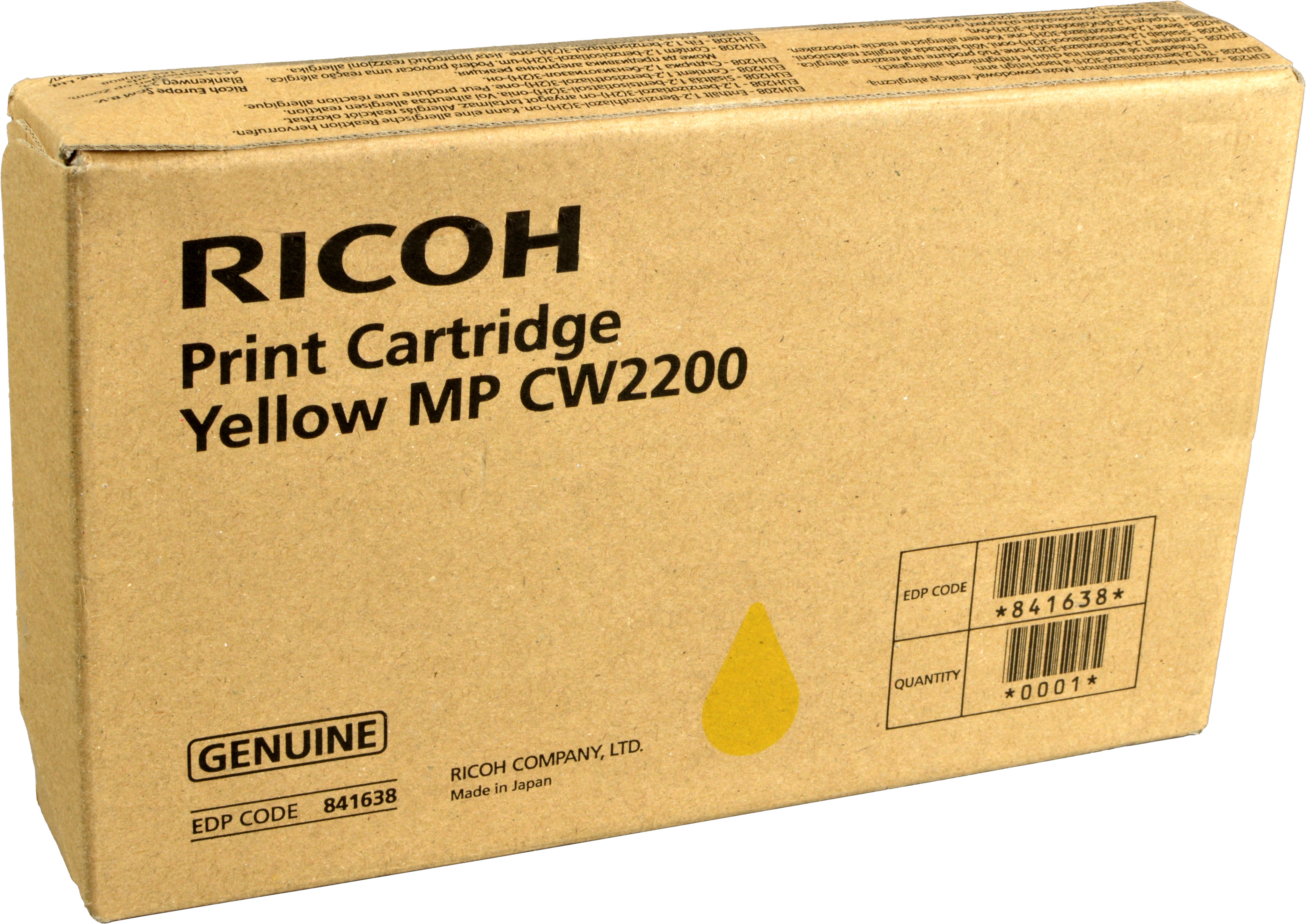 Ricoh Gel Cartridge MP CW2200  841638  yellow OEM