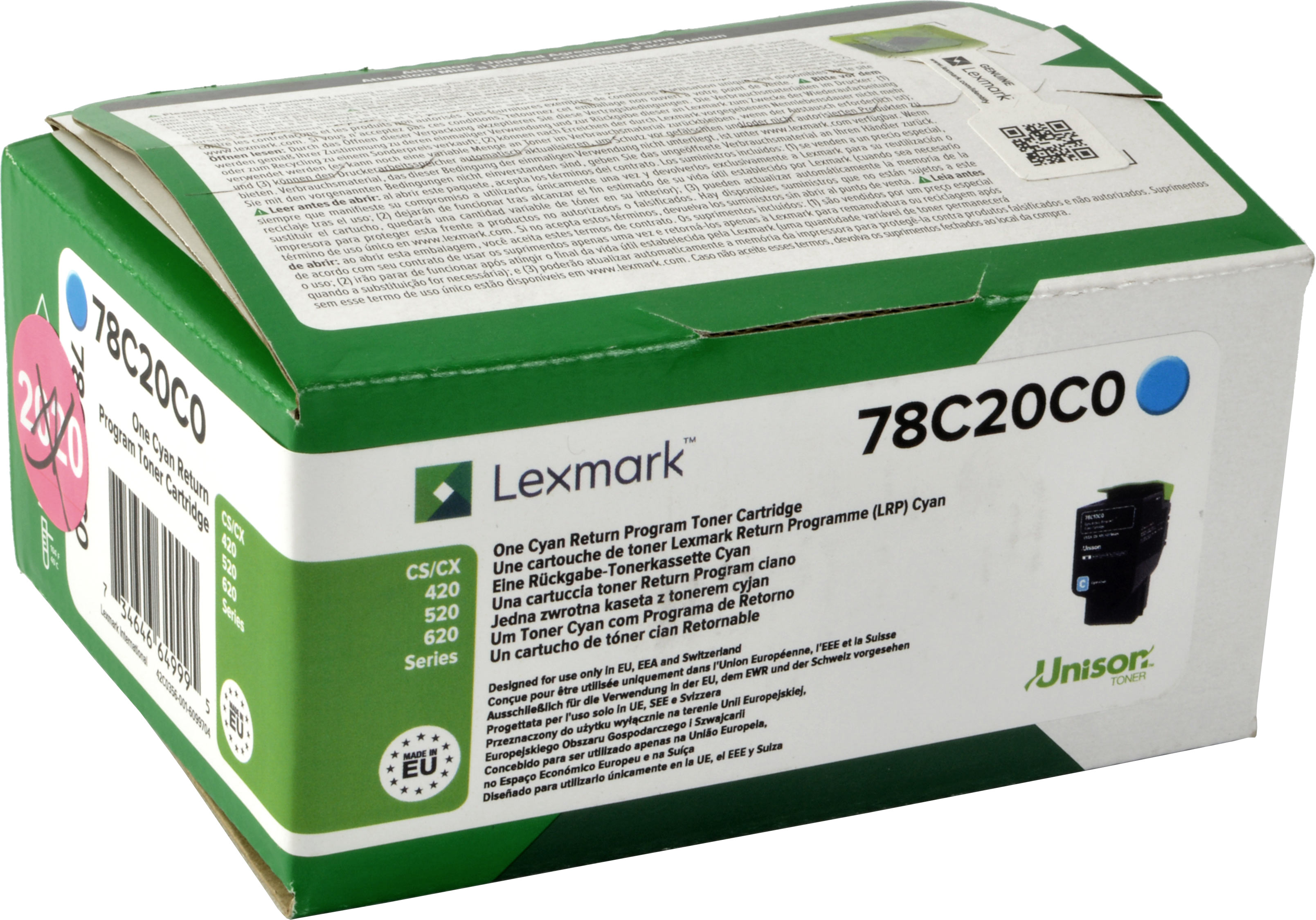 Lexmark Toner 78C20C0  cyan