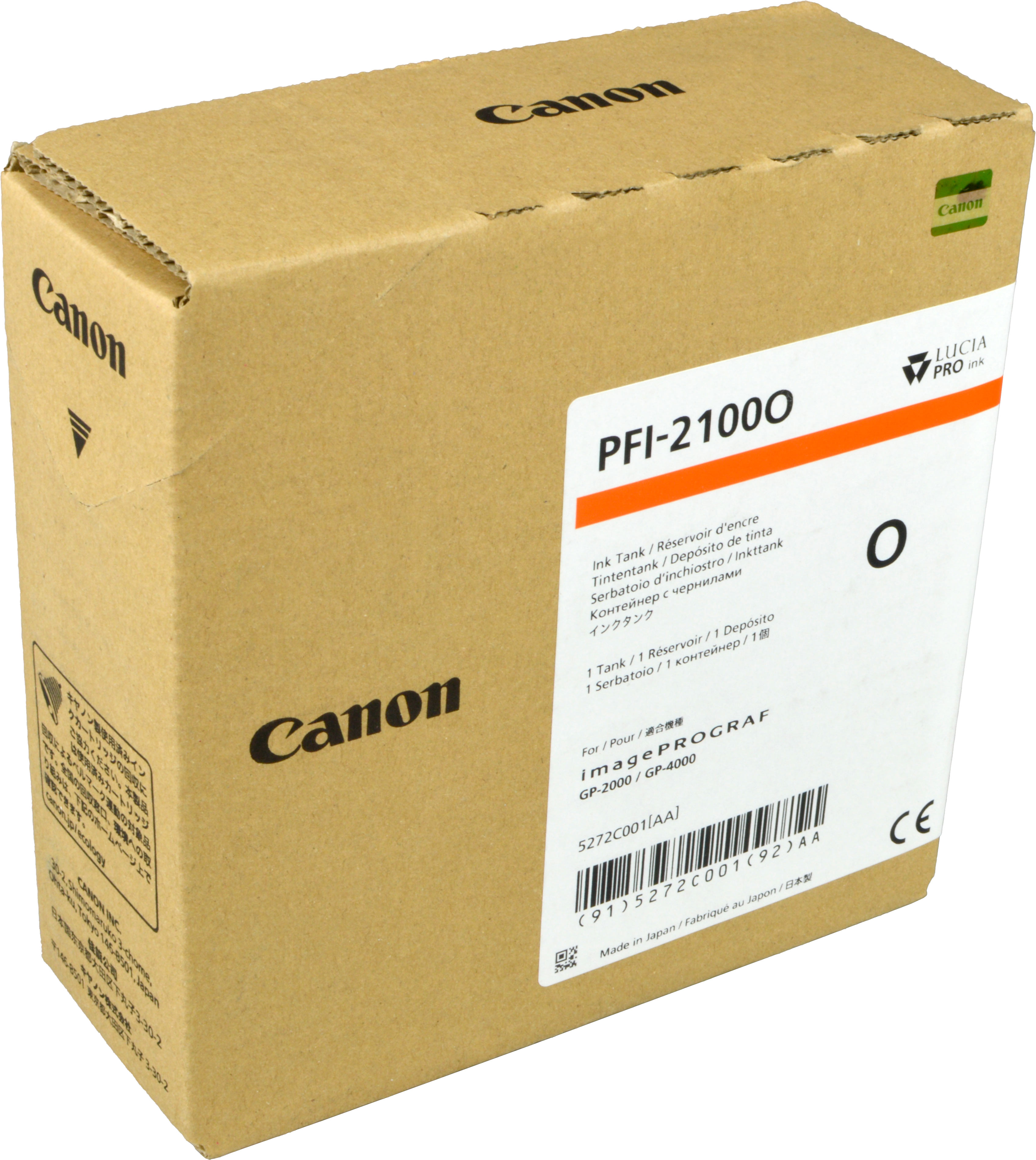 Canon Tinte 5272C001  PFI-2100O  orange