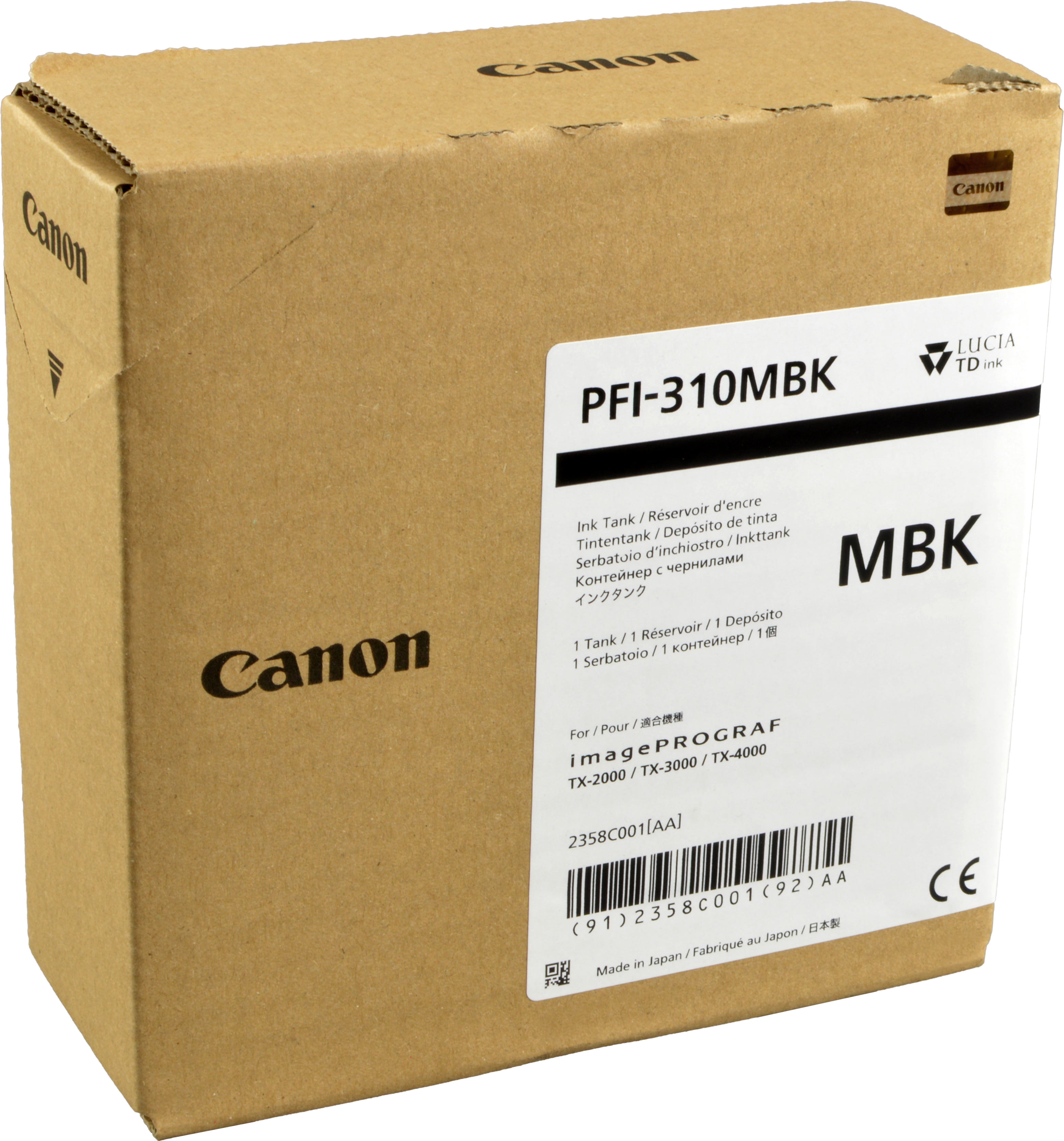 Canon Tinte 2358C001  PFI-310MBK  matt schwarz