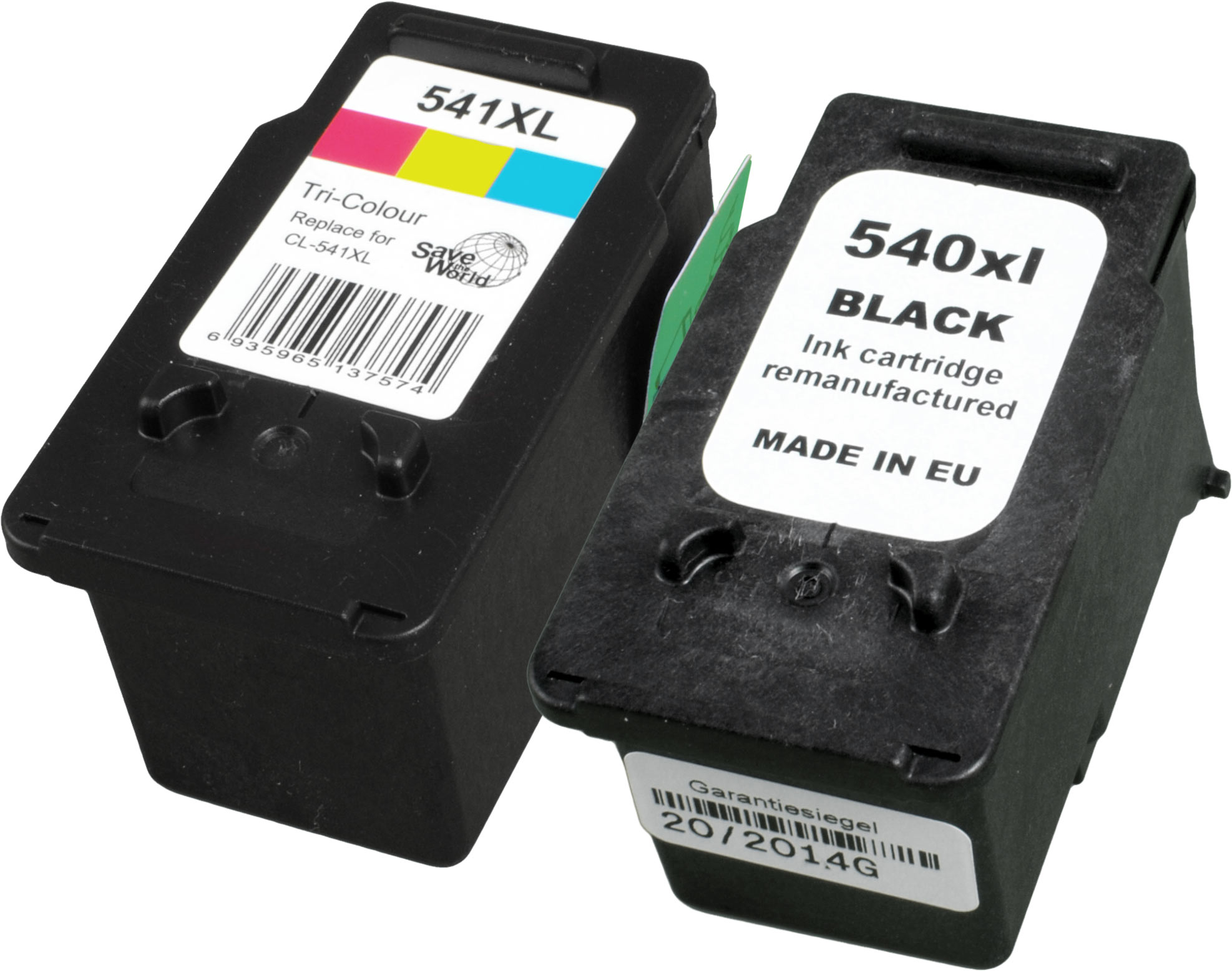2 Ampertec Tinten für Canon PG-540XL+CL-541XL  4-farbig / doppelte