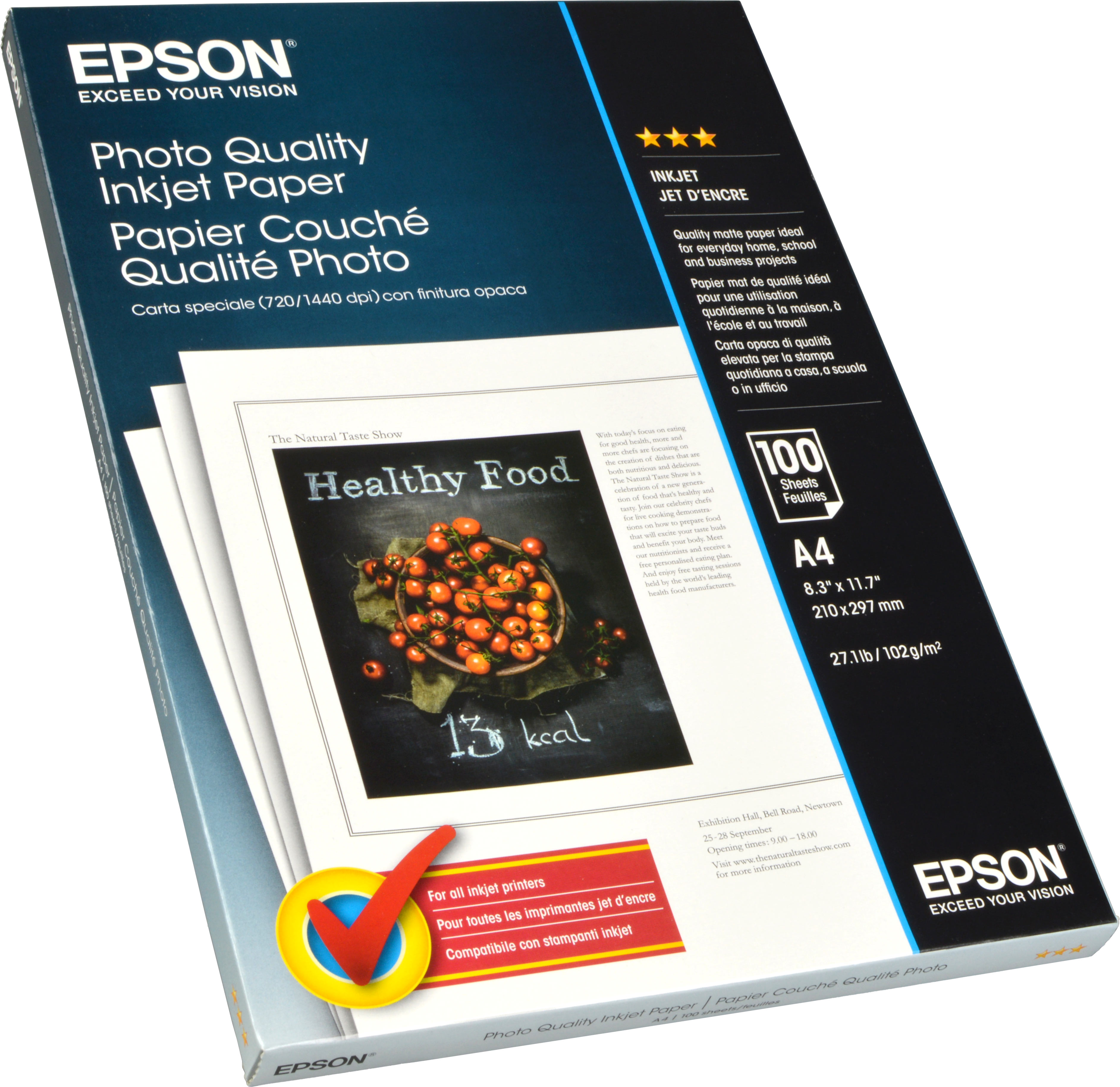 Epson Photo Quality Inkjet Paper  S041061  A4  100 Blatt  102g