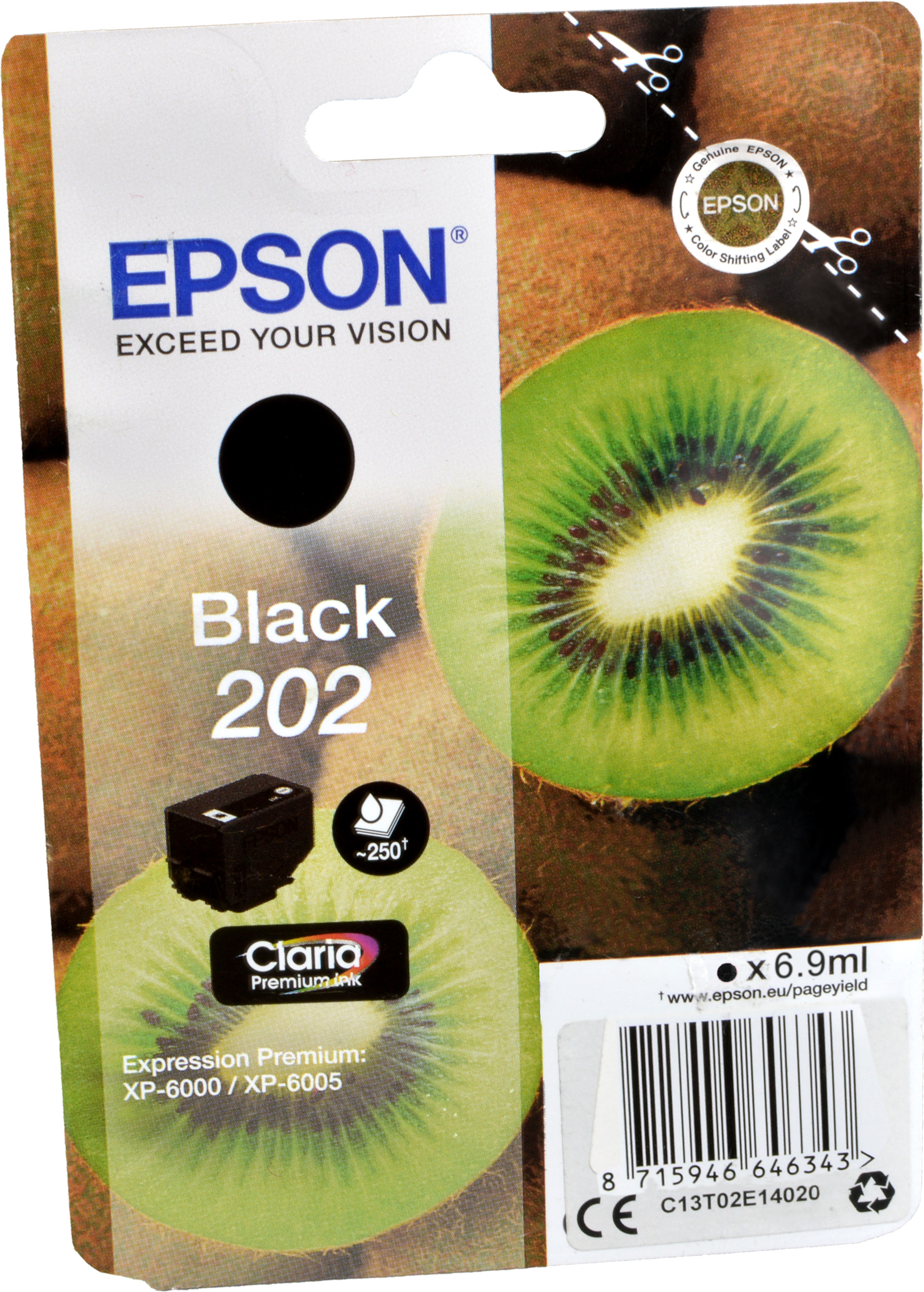 Epson Tinte C13T02E14010  Black  202  schwarz