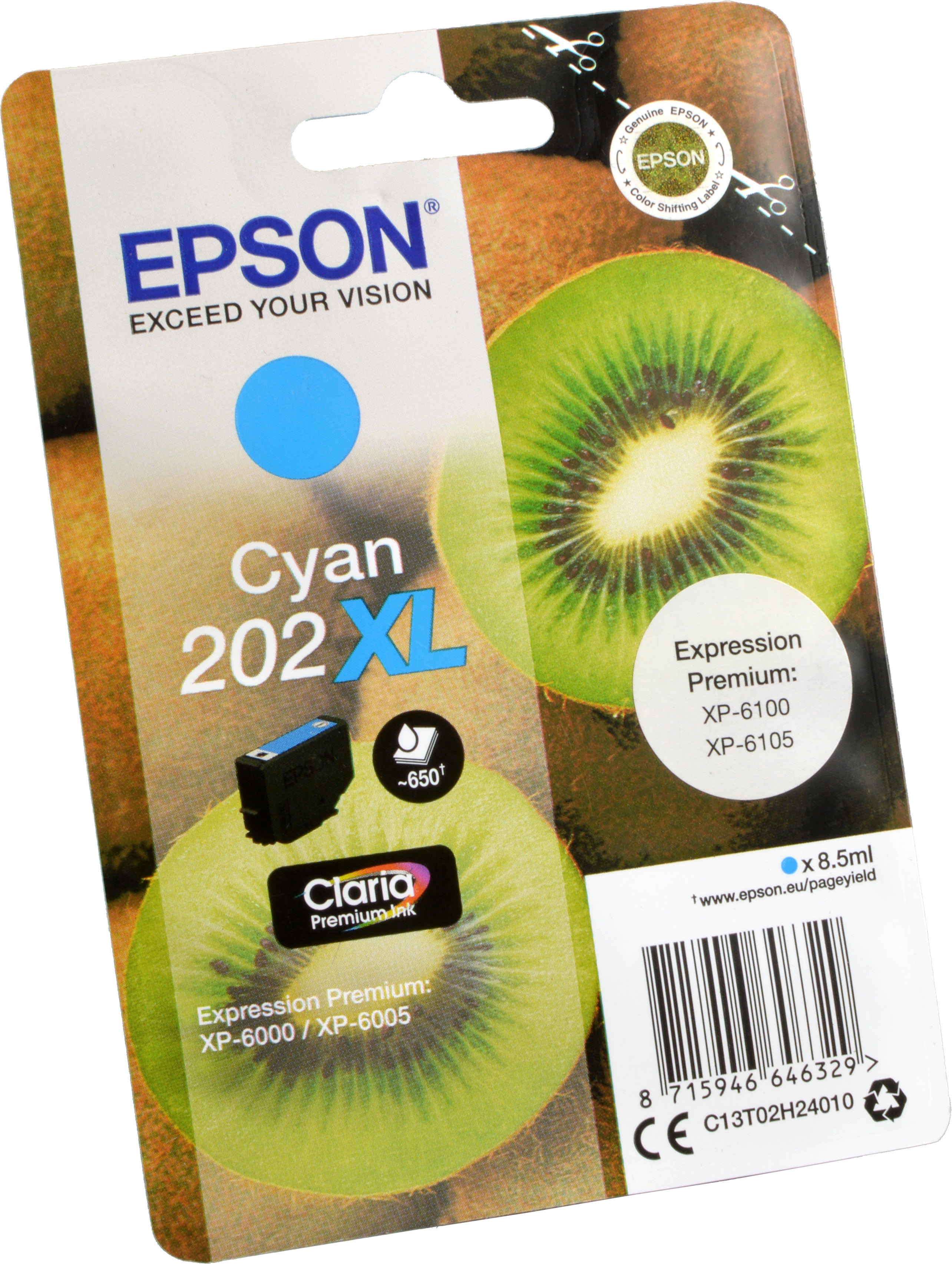 Epson Tinte C13T02H24010  Cyan 202XL  cyan