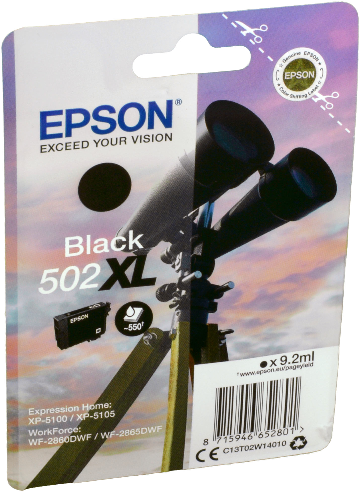 Epson Tinte C13T02W140  Black 502XL  schwarz