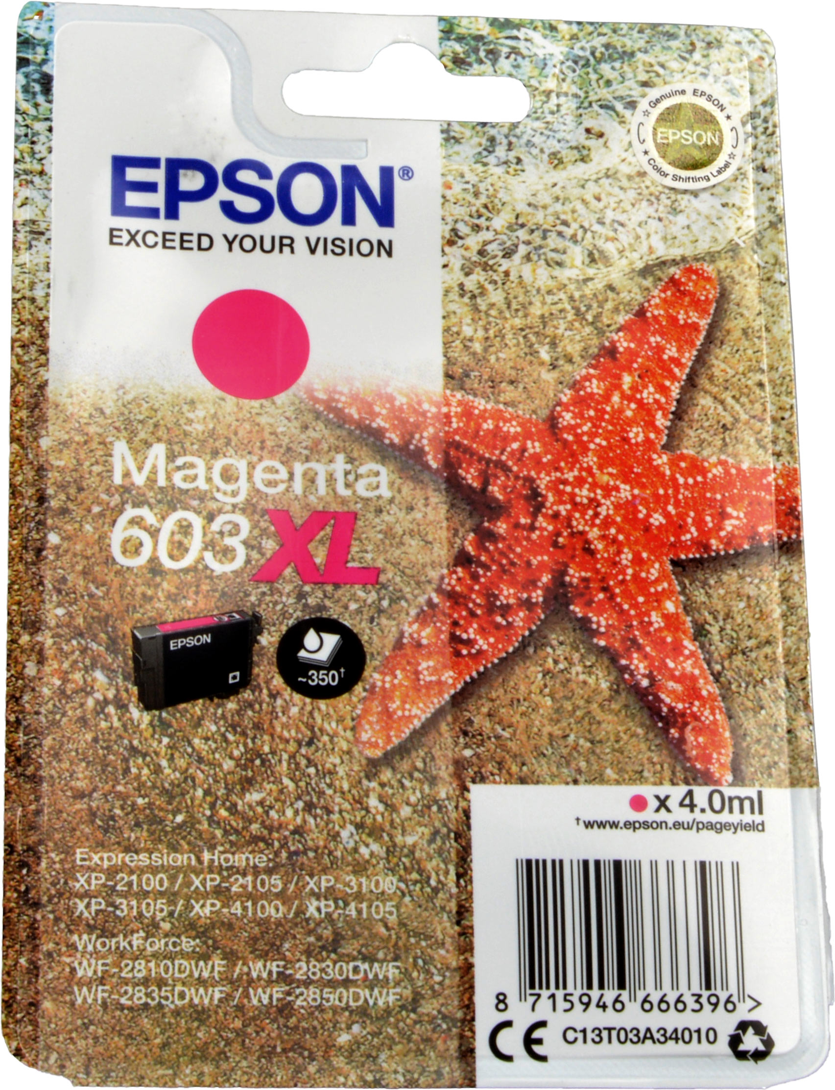Epson Tinte C13T03A340  603XL  magenta