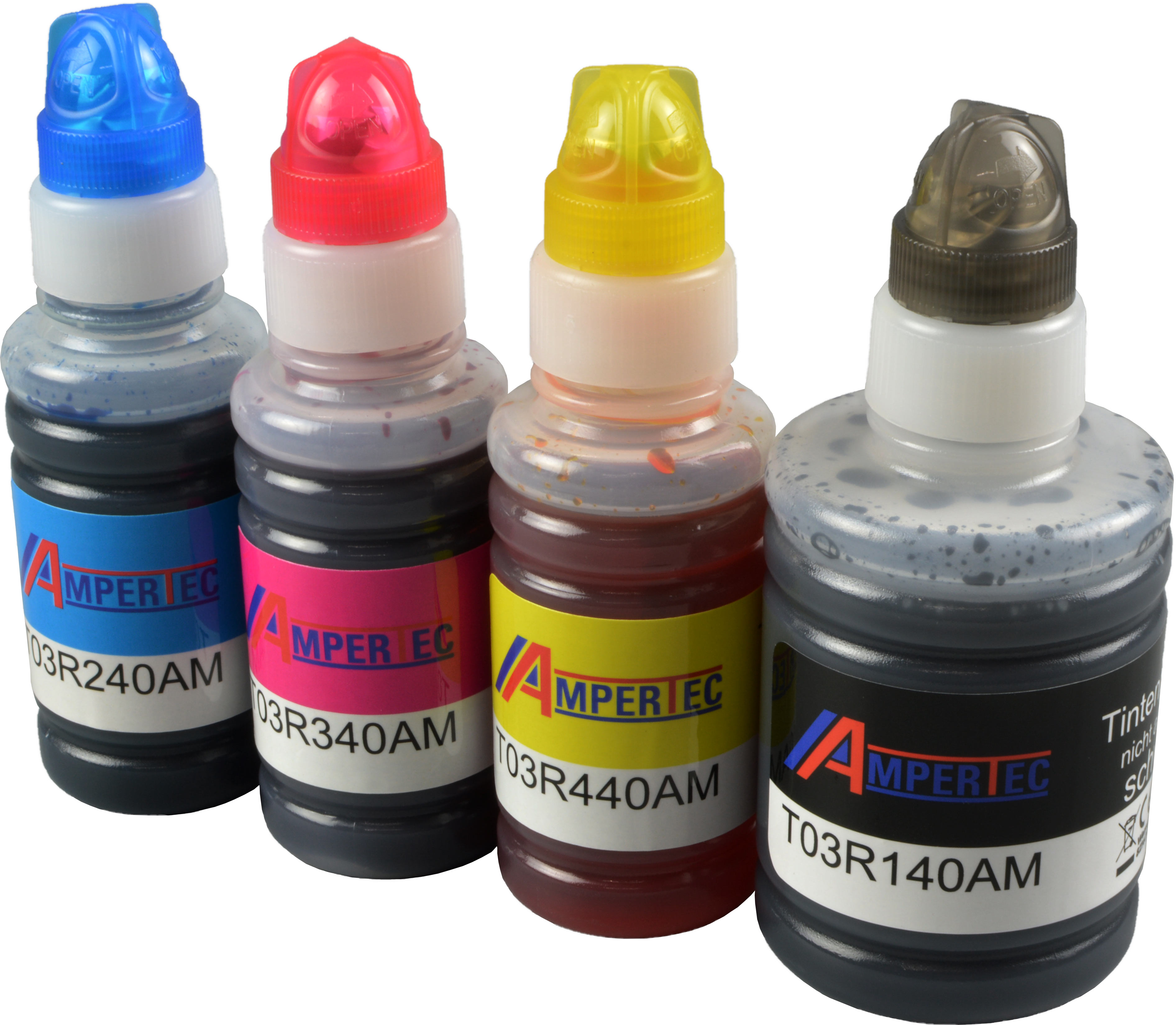 4 Ampertec Tinten für Epson C13T03R640  102  4-farbig