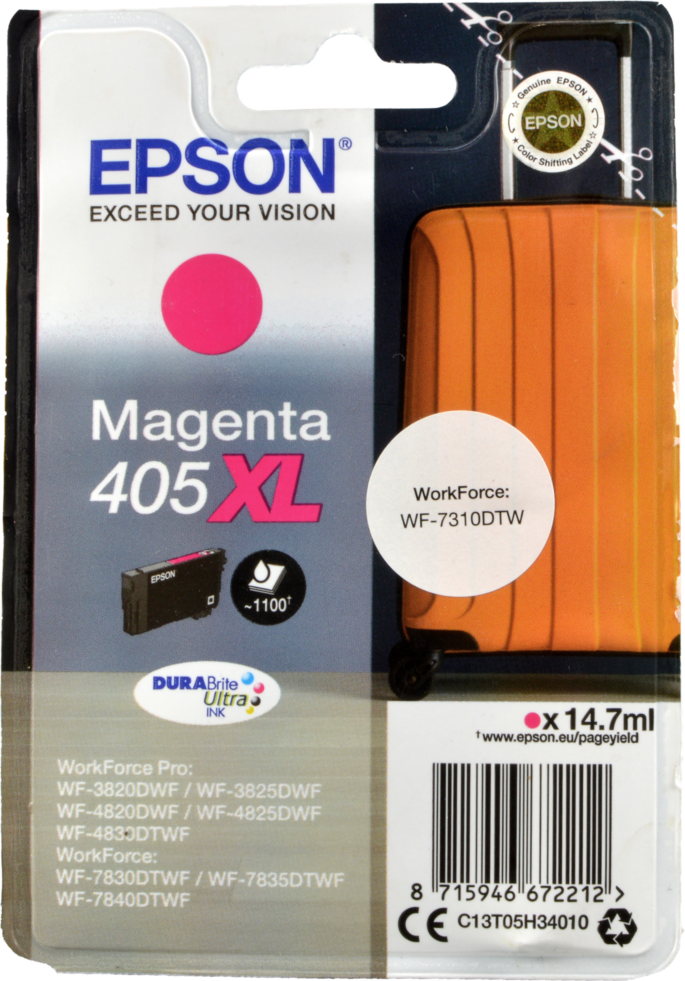 Epson Tinte C13T05H34010  Magenta 405XL  magenta