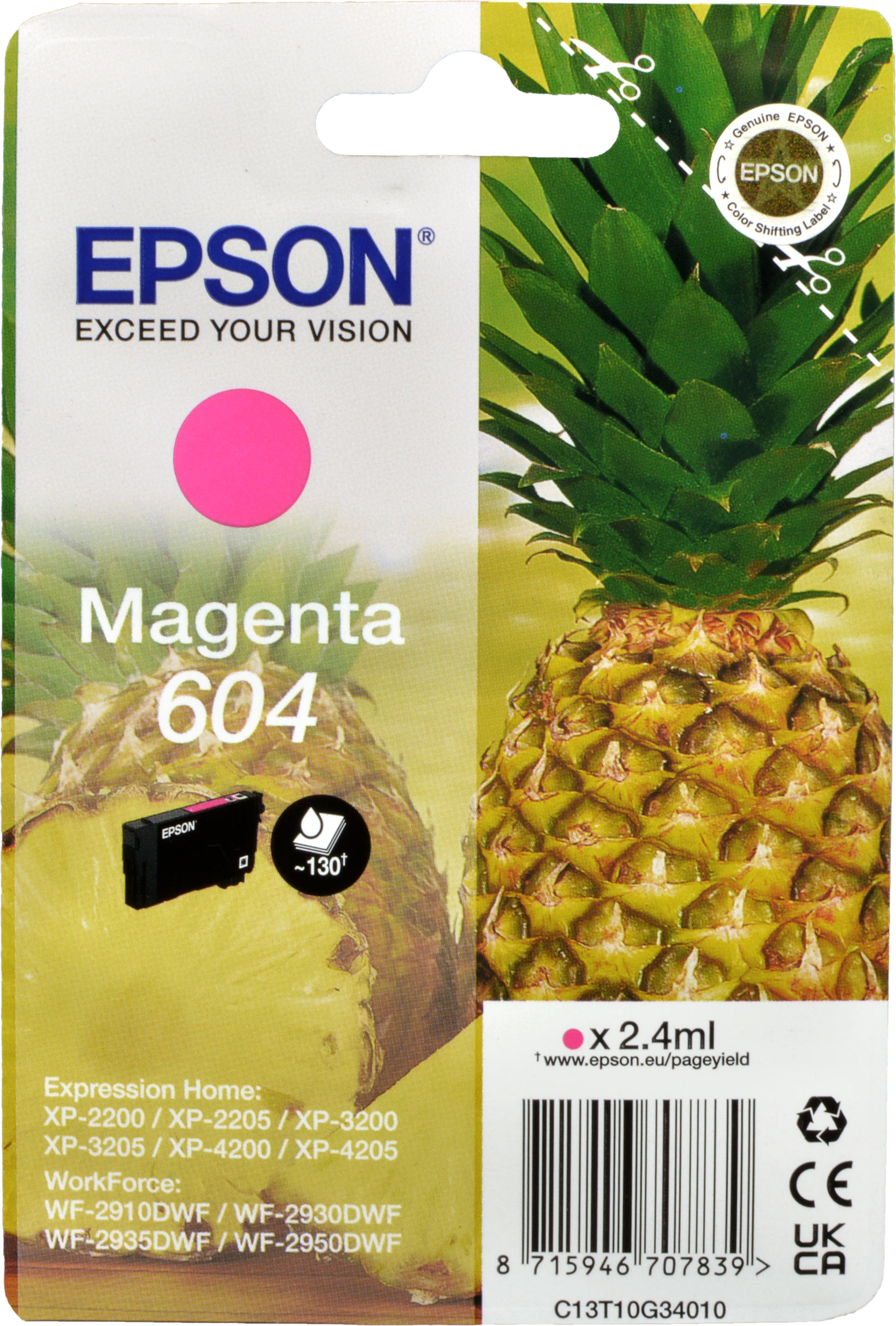 Epson Tinte C13T10G34010  604  magenta