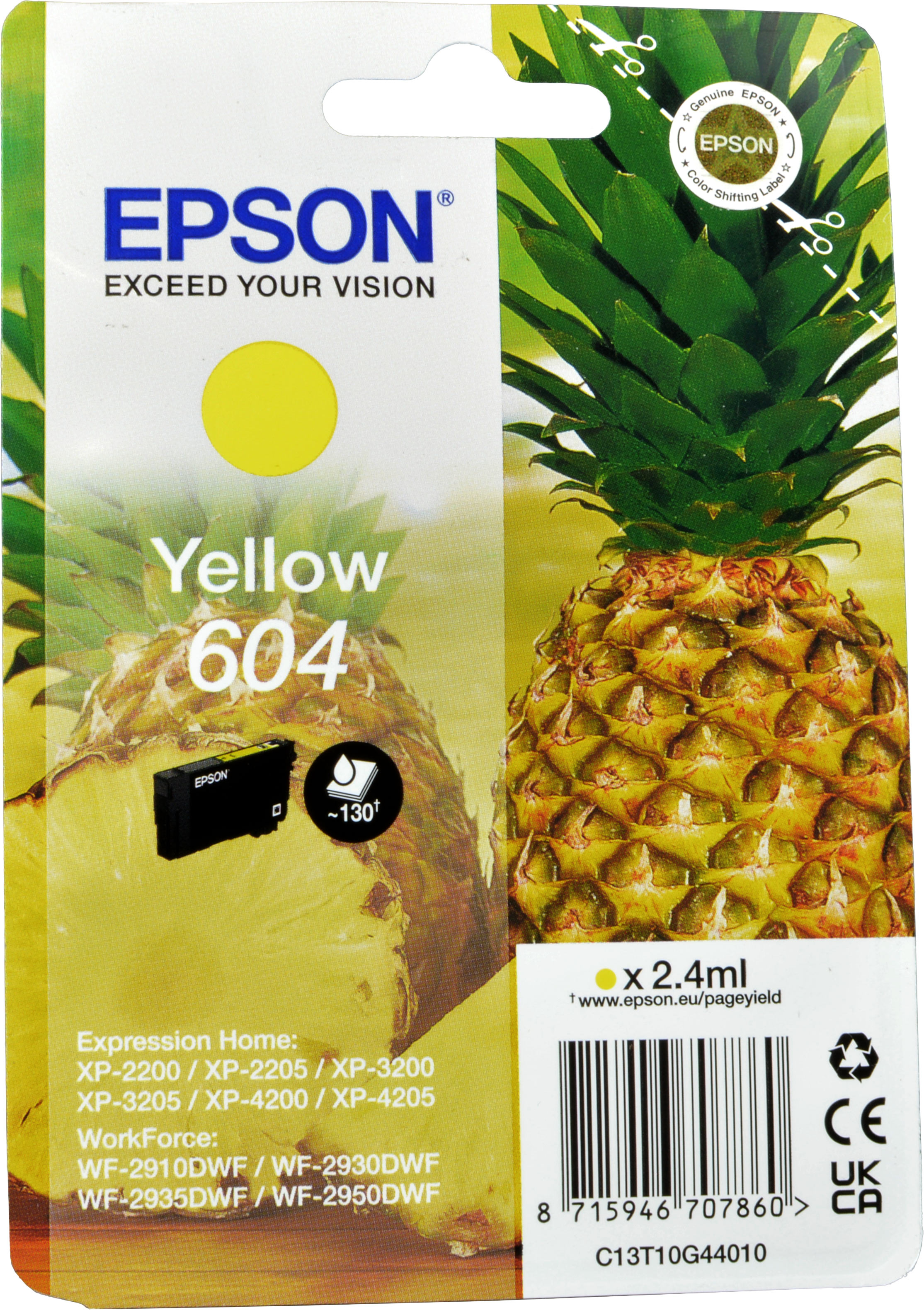 Epson Tinte C13T10G44010  604  yellow