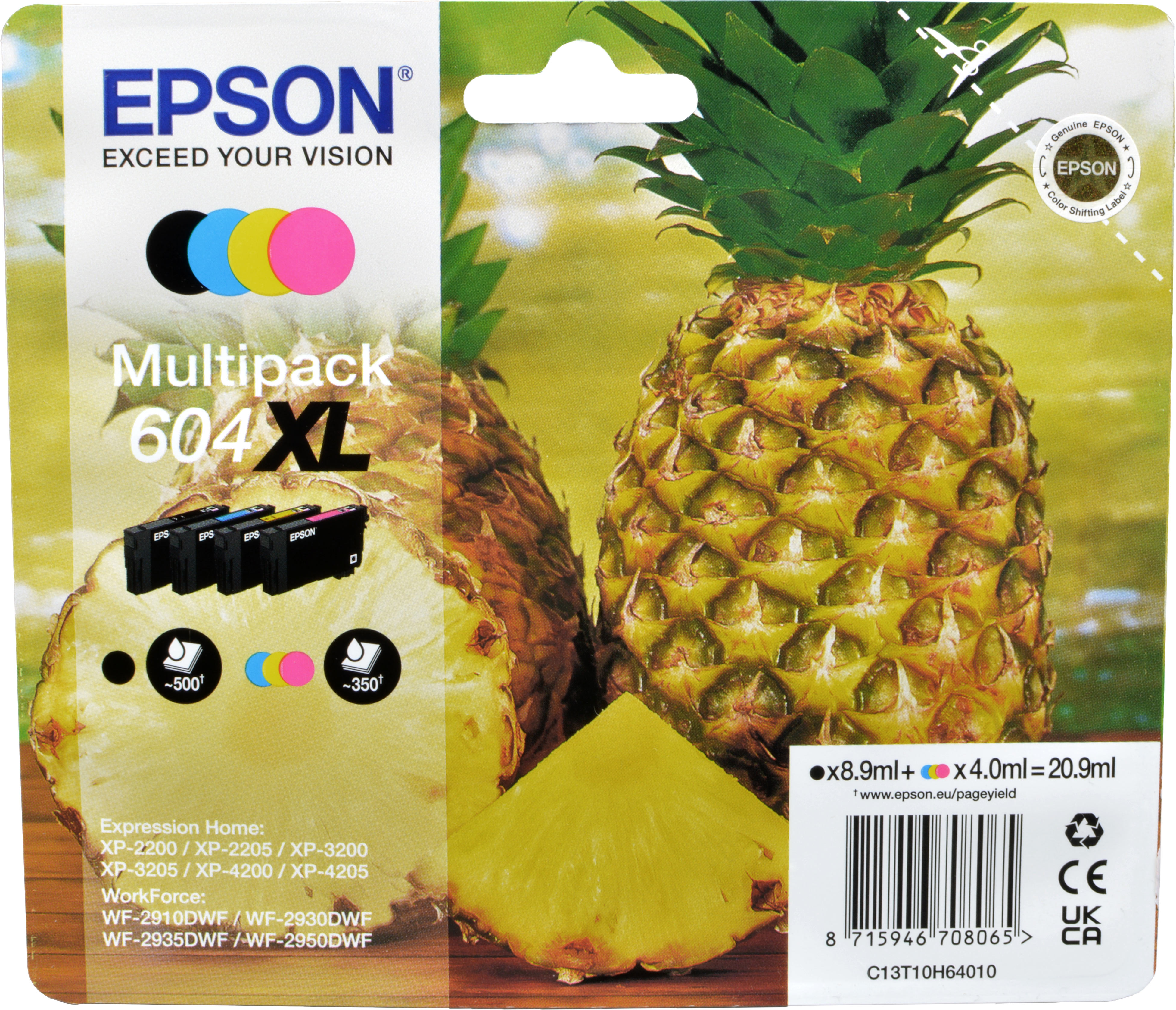 4 Epson Tinten C13T10H64010  604XL  4-farbig