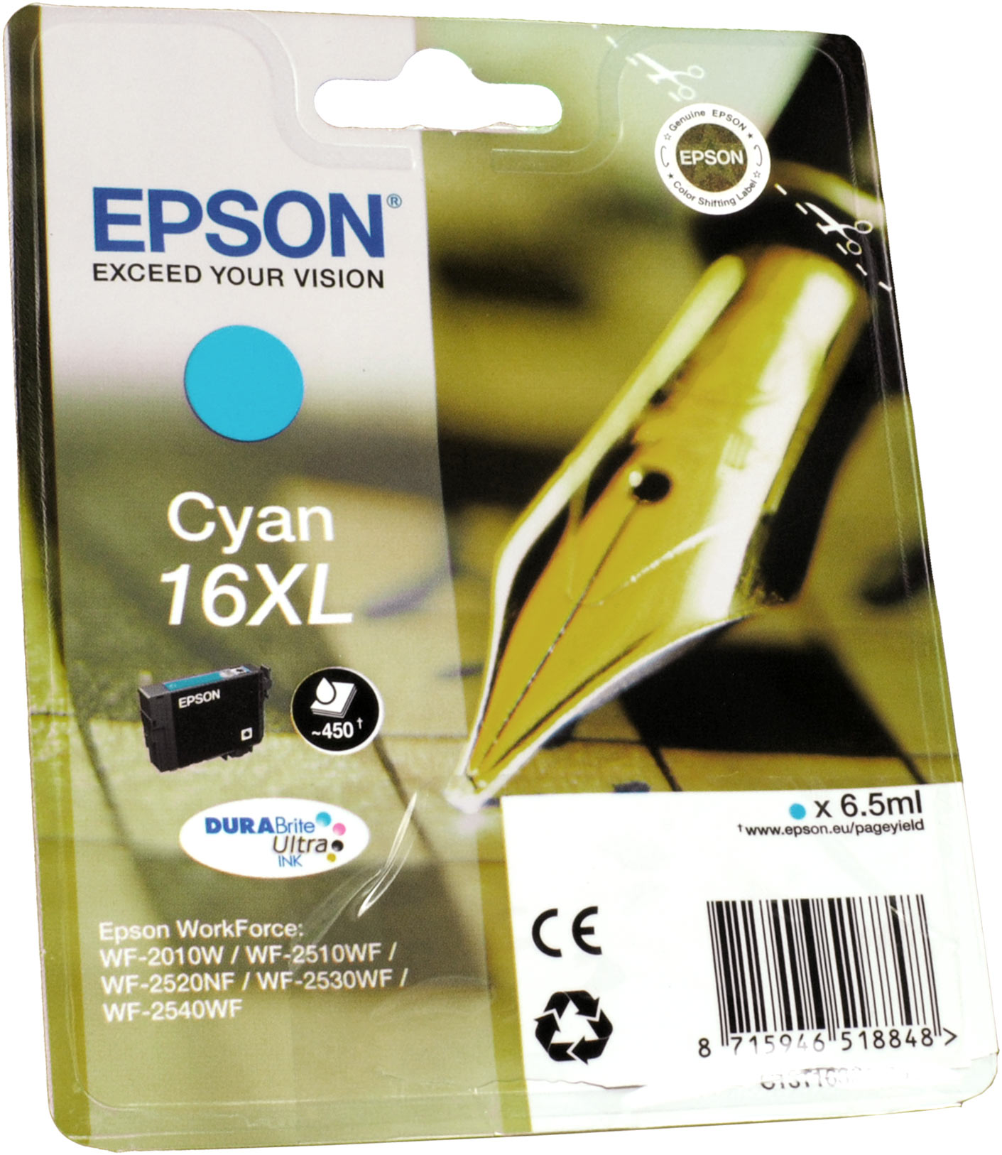 Epson Tinte C13T16324012  16XL  cyan