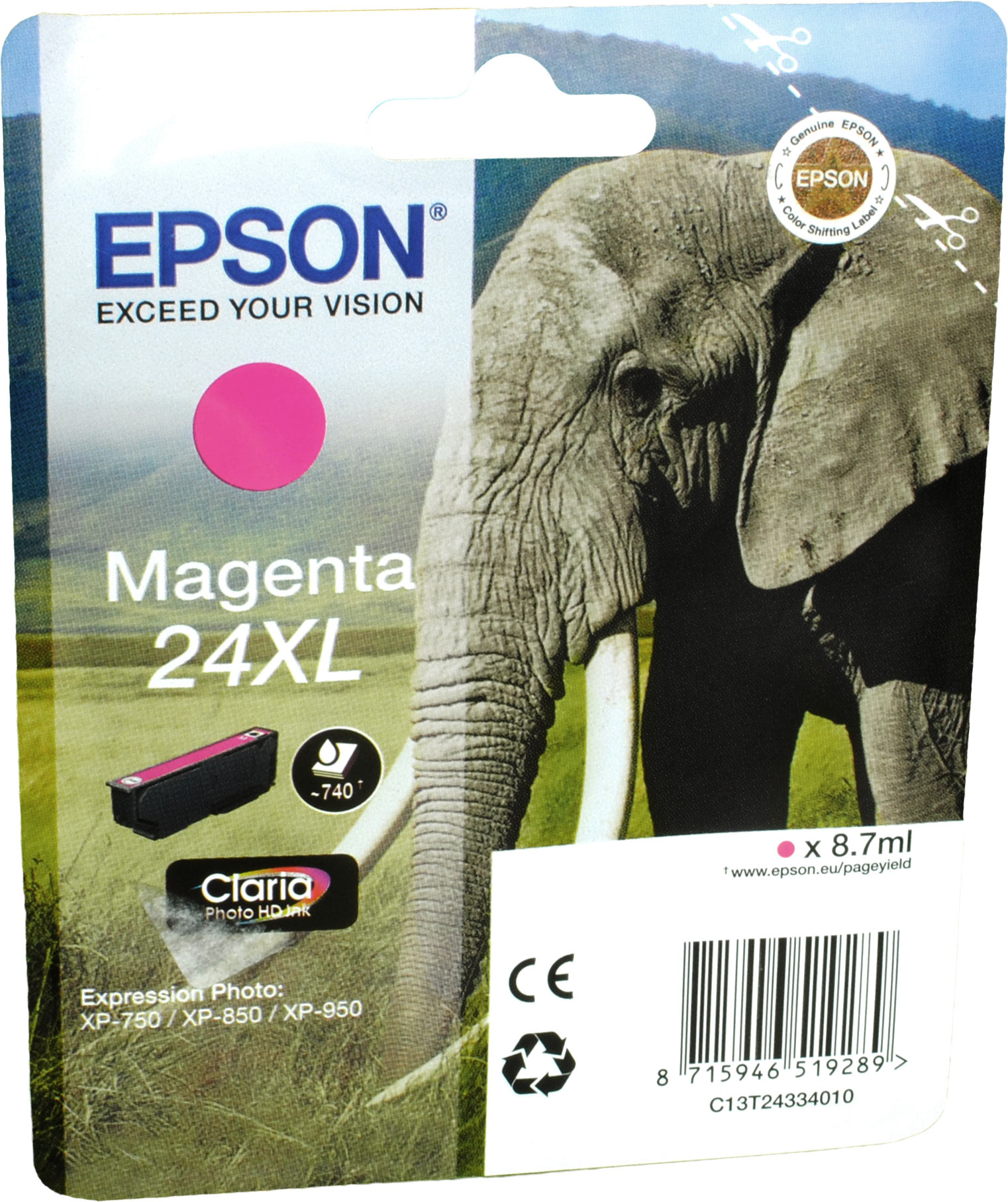 Epson Tinte C13T24334012 Magenta 24XL  magenta