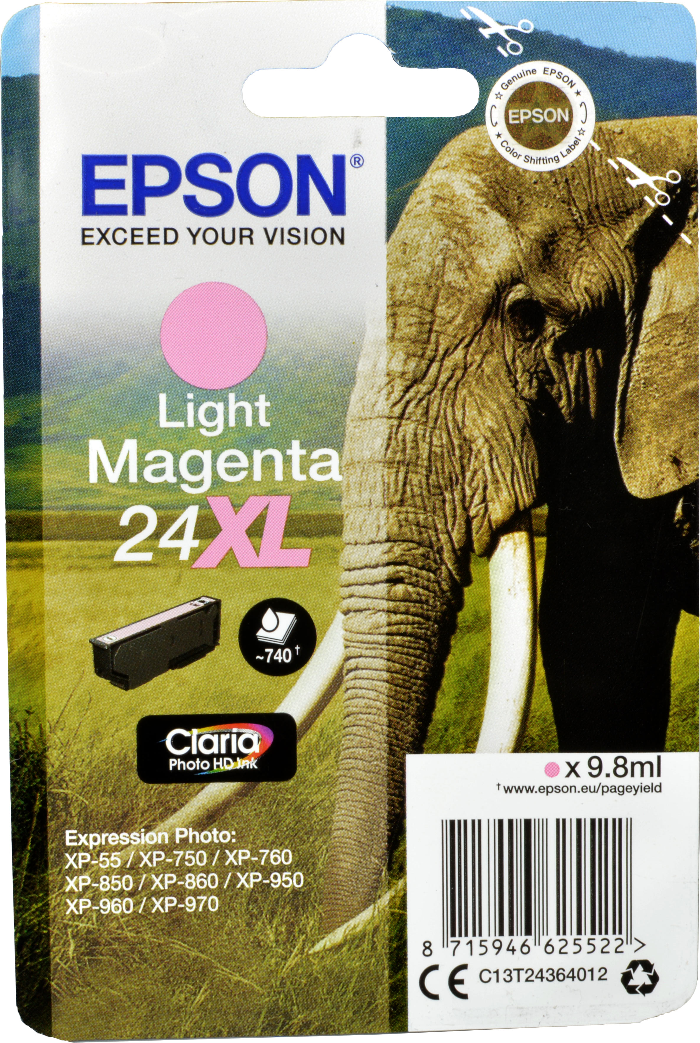 Epson Tinte C13T24364012 Foto Magenta 24XL  light magenta