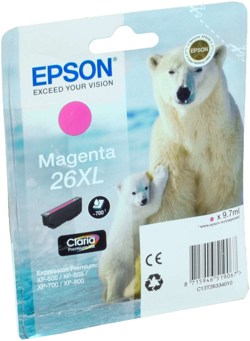 Epson Tinte C13T26334012 Magenta 26XL  magenta