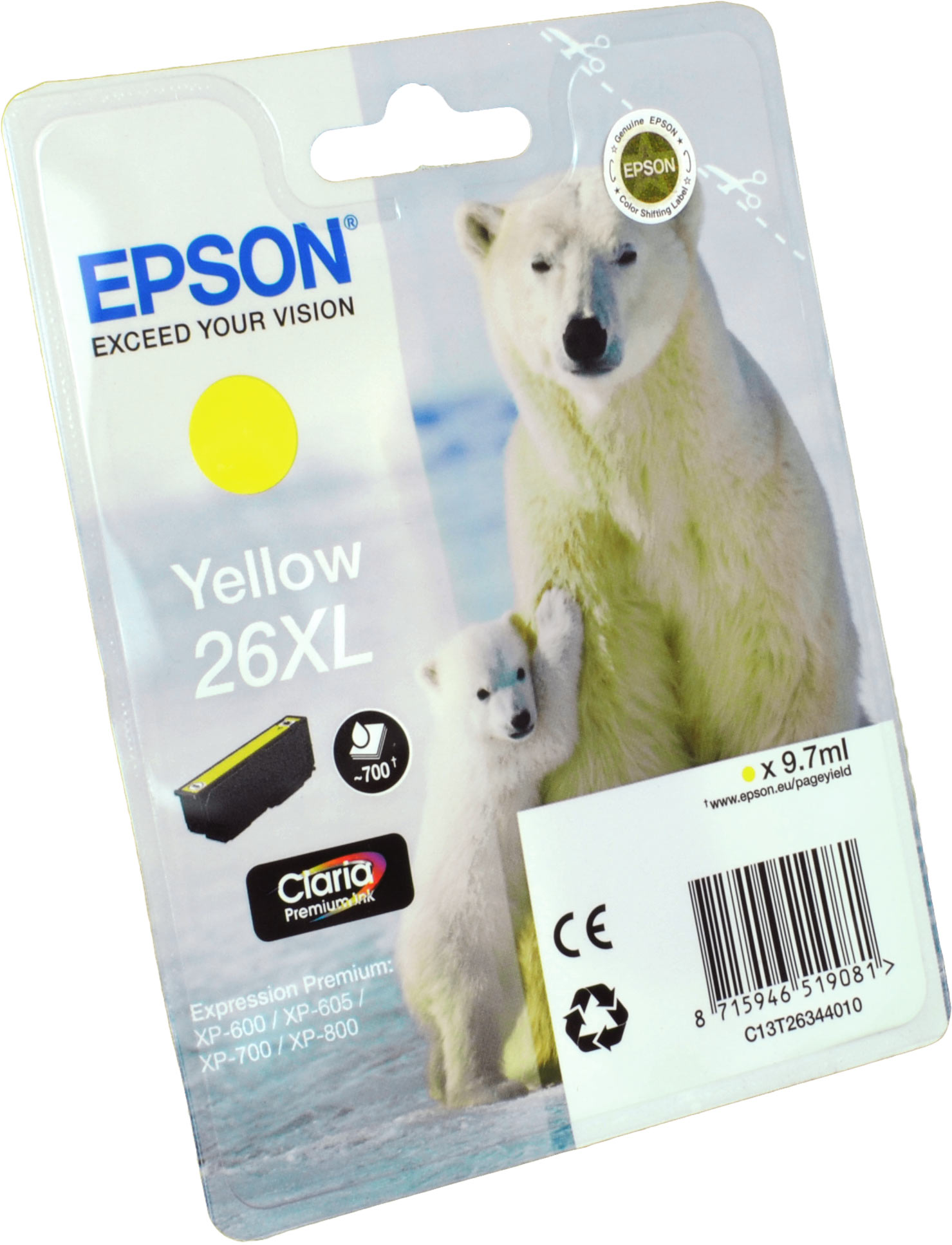 Epson Tinte C13T26344012 Yellow 26XL  yellow