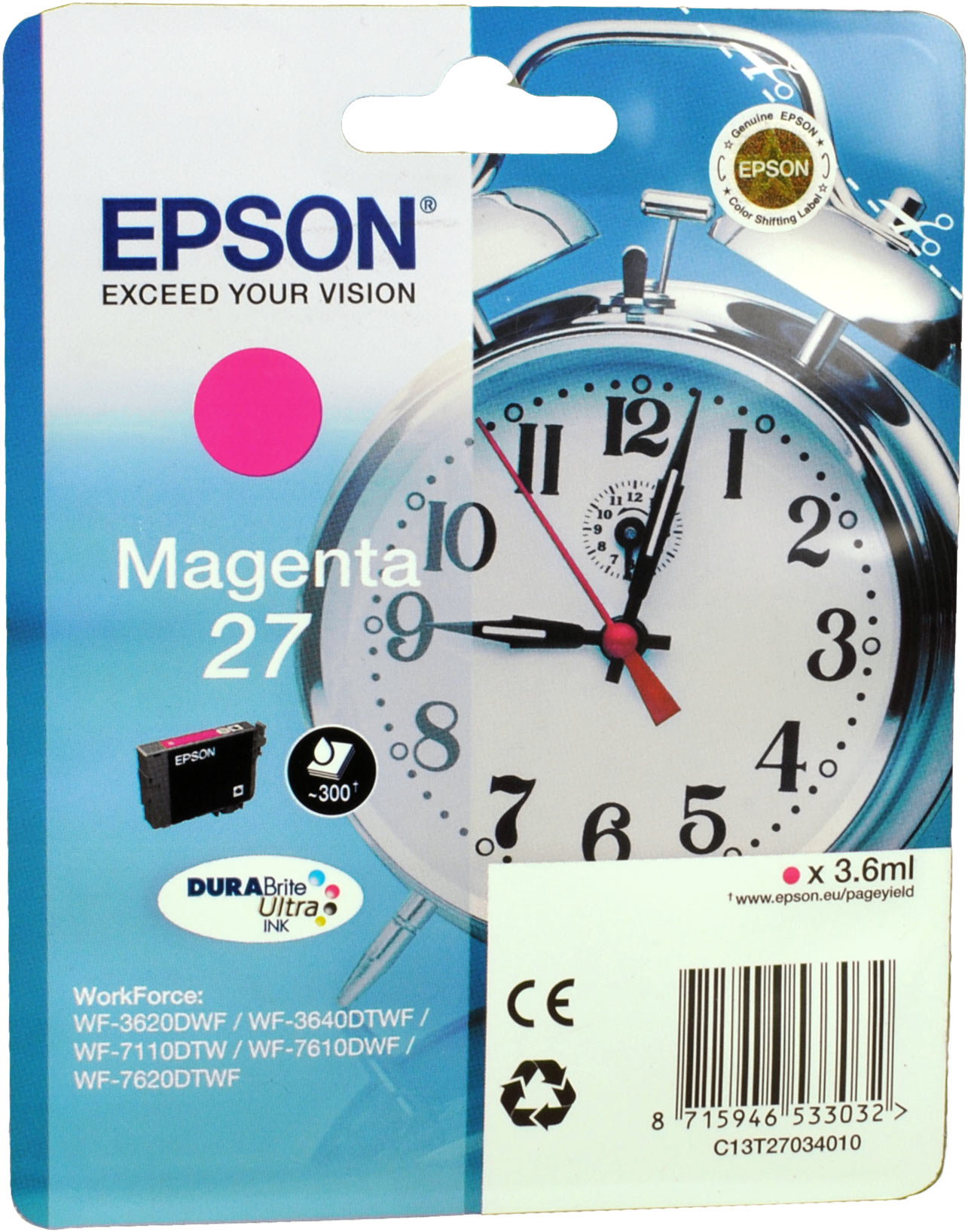 Epson Tinte C13T27034012  Magenta  27  magenta