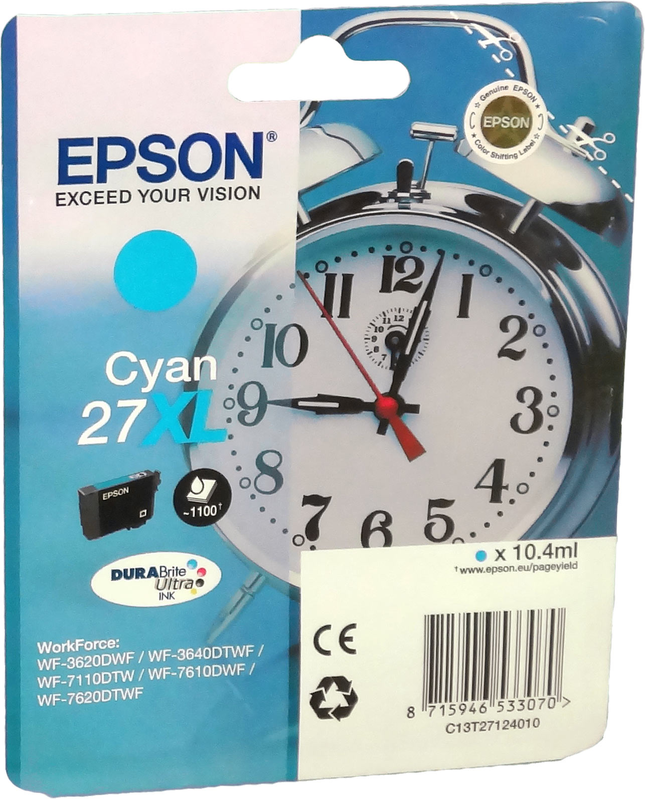 Epson Tinte C13T27124012  Cyan  27XL  cyan