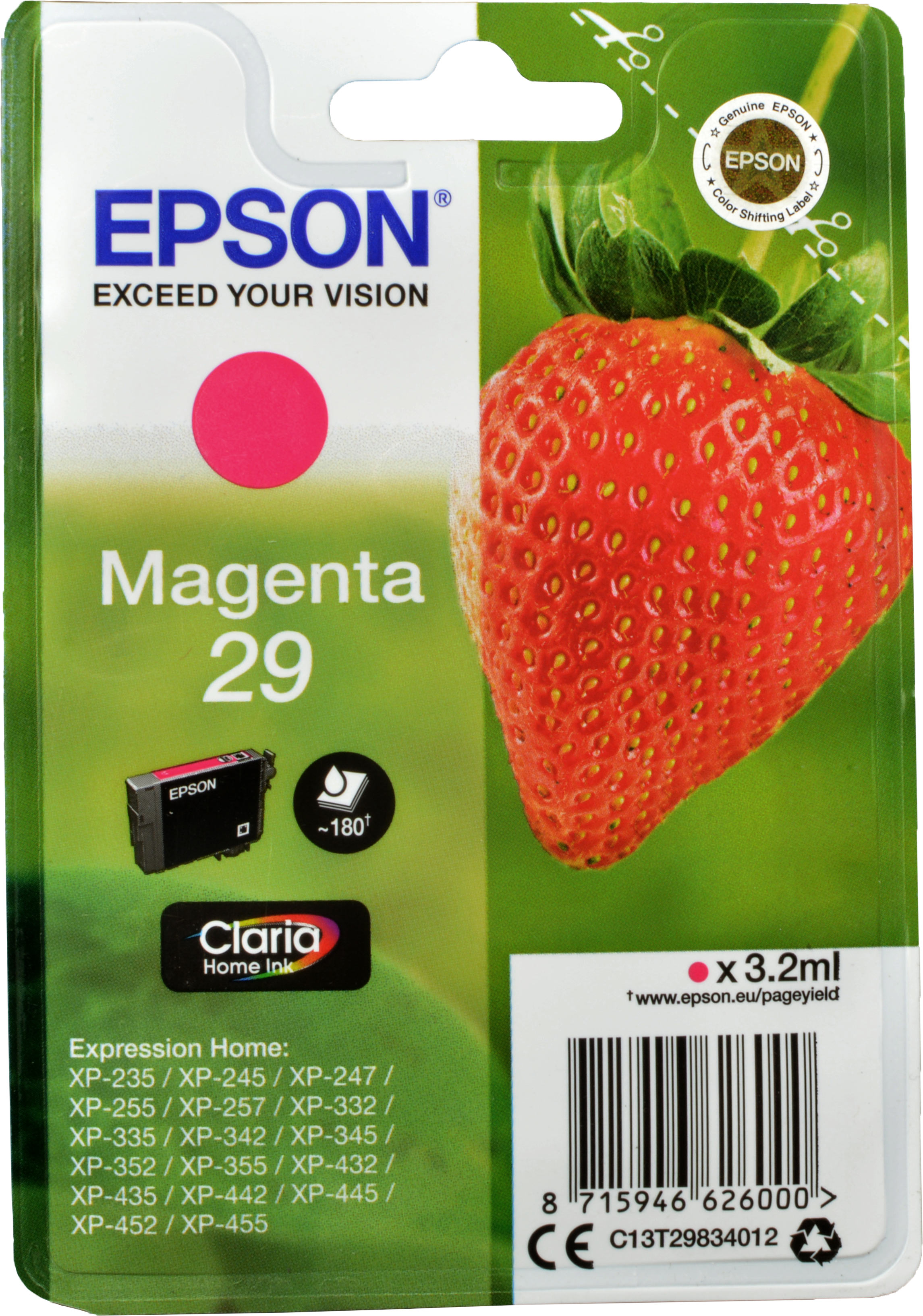 Epson Tinte C13T29834012  Magenta 29  magenta