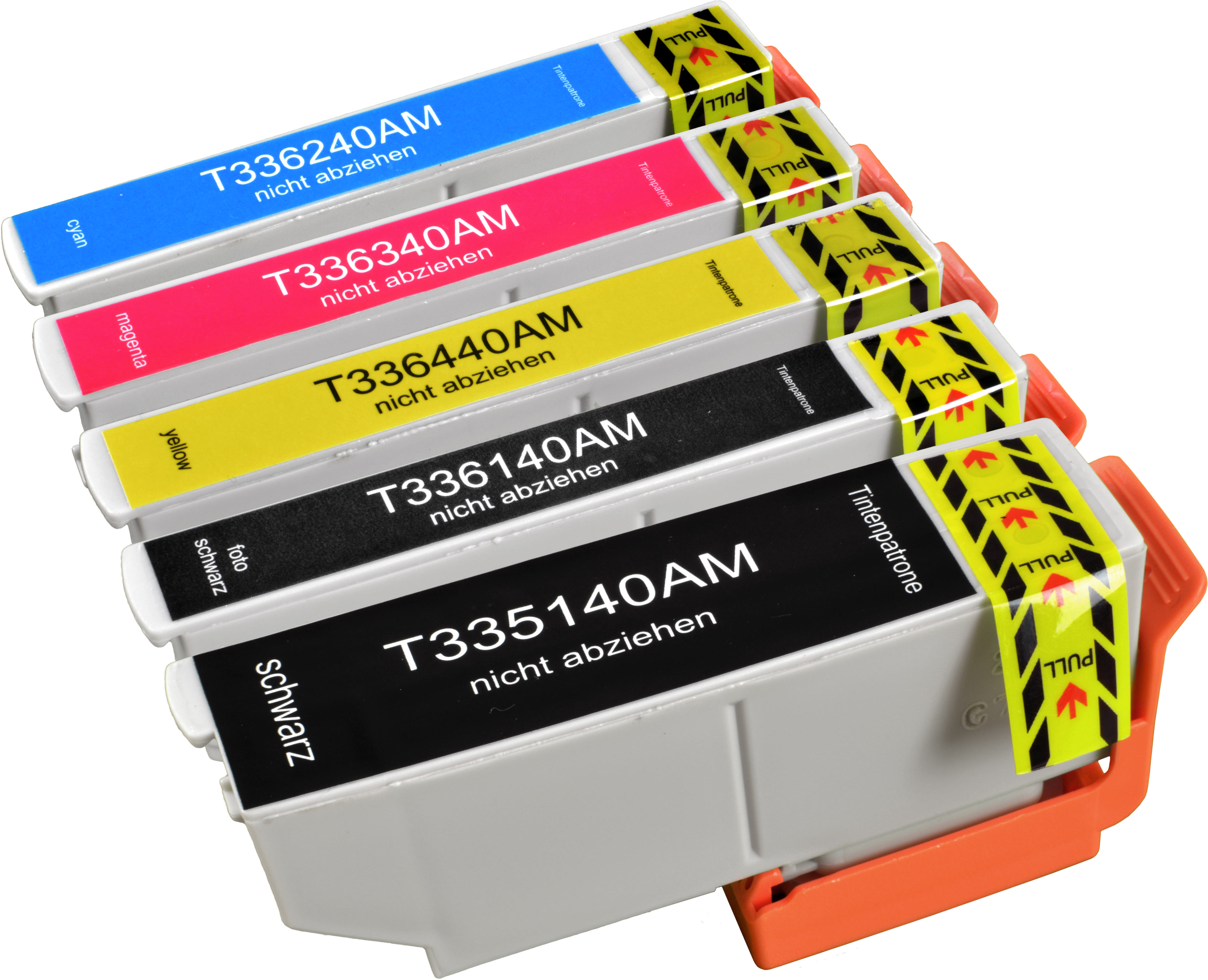 5 Ampertec Tinten für Epson C13T33574010  33XL  5-farbig