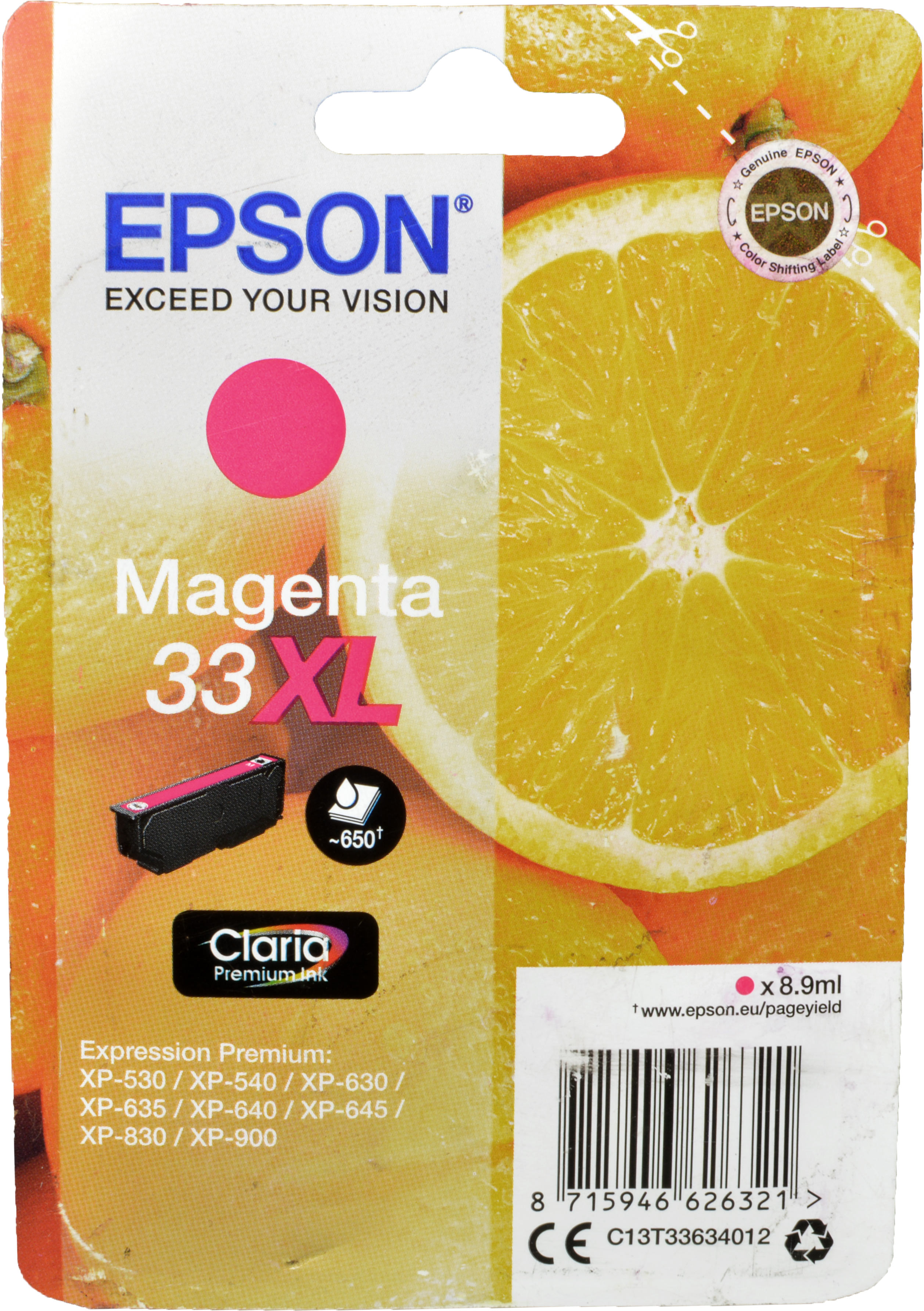Epson Tinte C13T33634012  Magenta  33XL  magenta