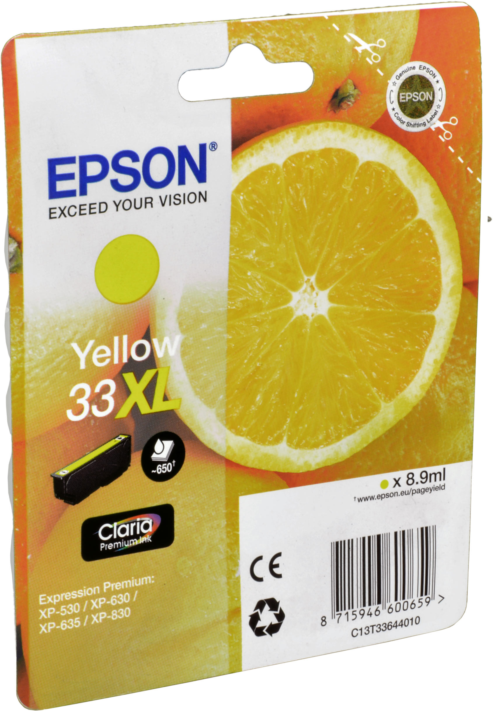 Epson Tinte C13T33644012 Yellow 33XL  yellow