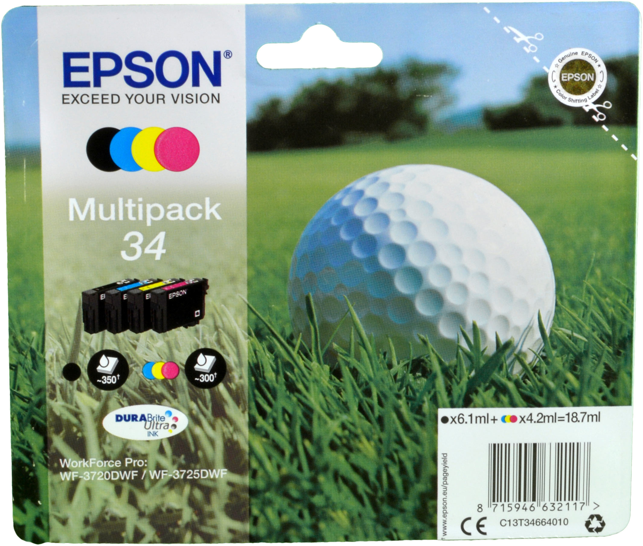 4 Epson Tinten C13T34664010  34  4-farbig