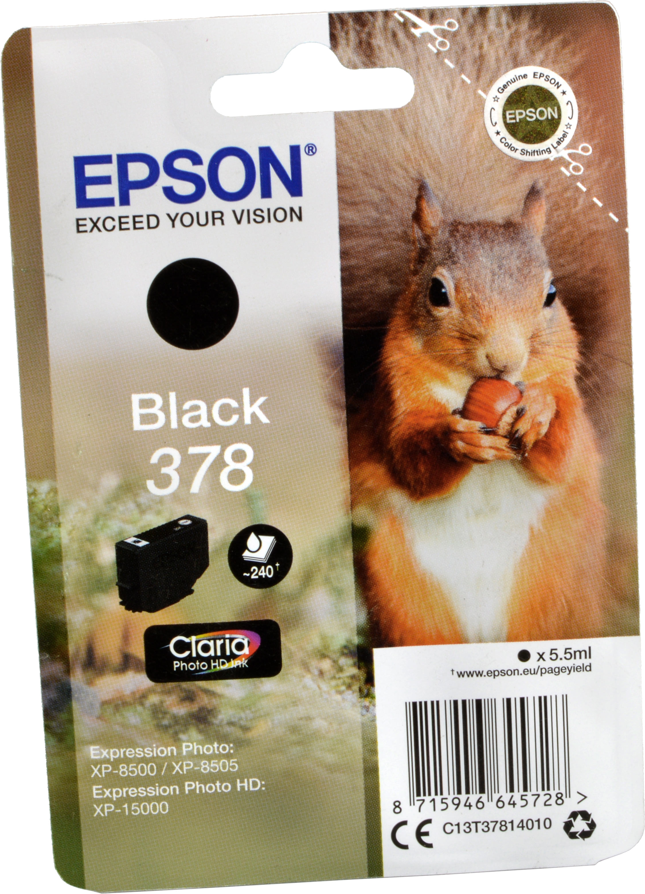 Epson Tinte C13T37814010  378  schwarz