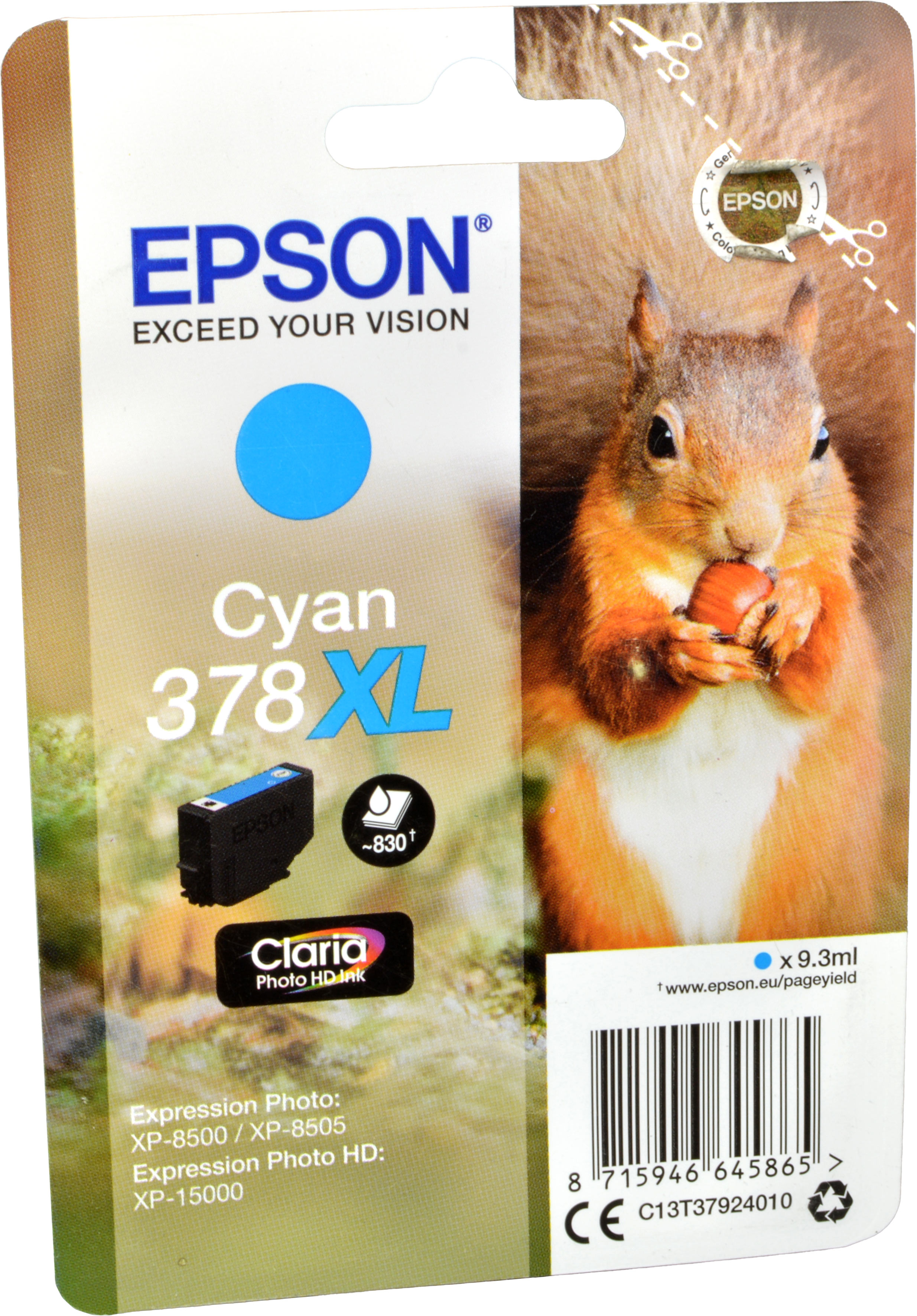 Epson Tinte C13T37924010  Cyan 378XL  cyan