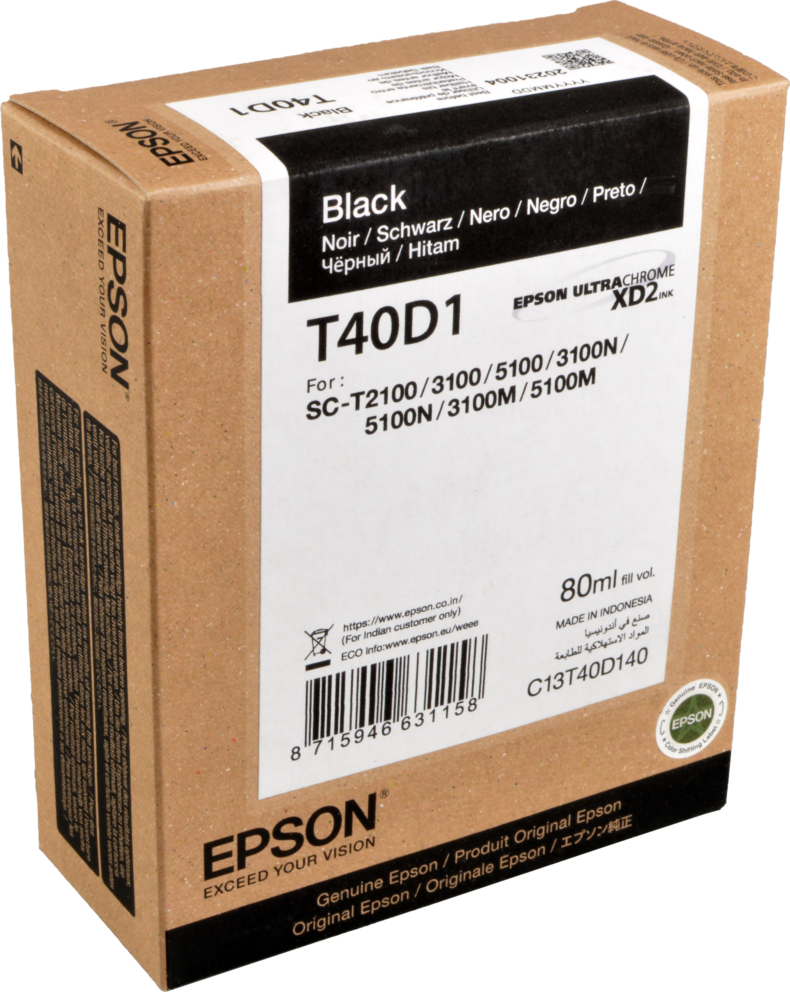 Epson Tinte C13T40D140  Black  T40D1