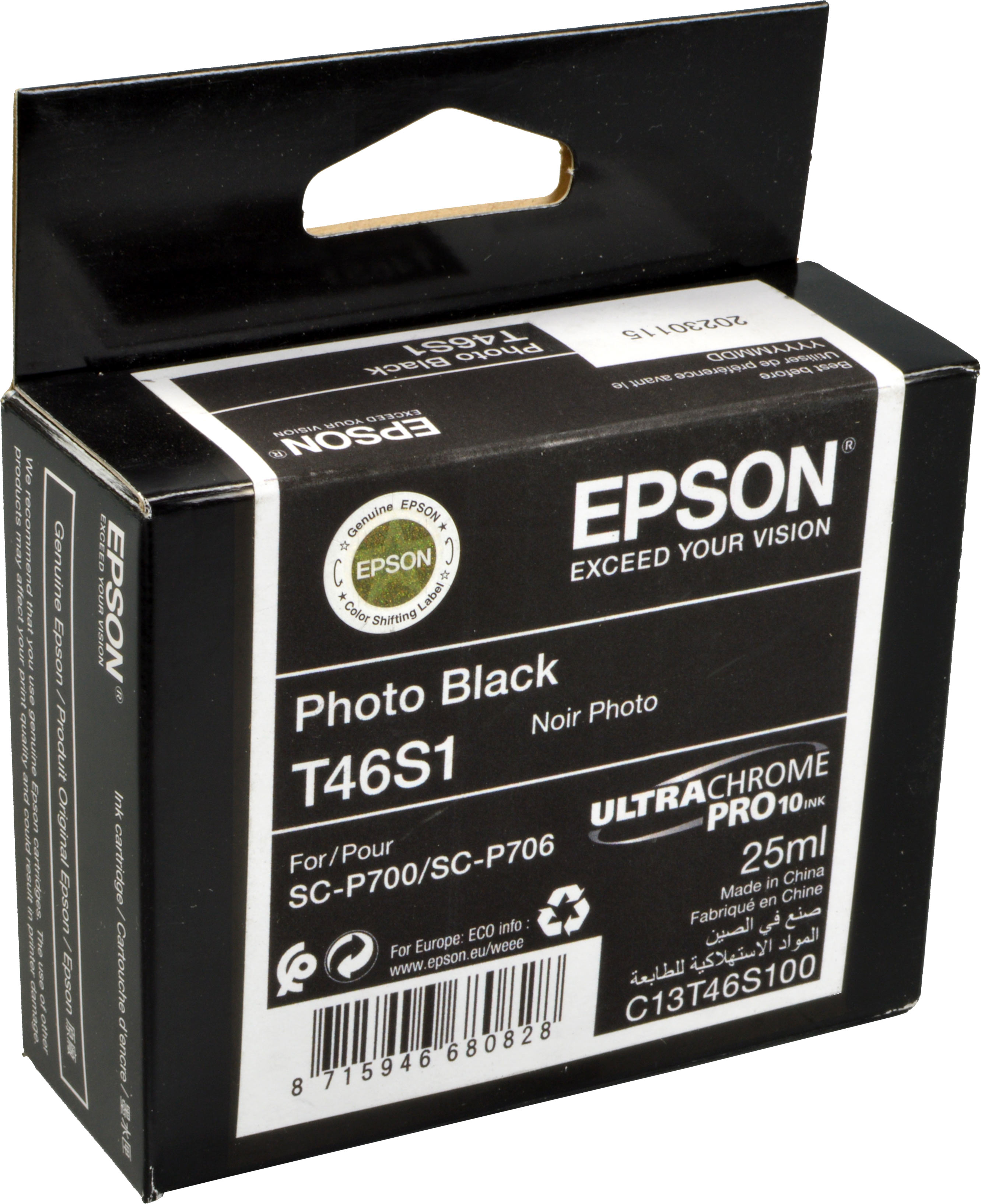 Epson Tinte C13T46S100  T46S1  foto schwarz