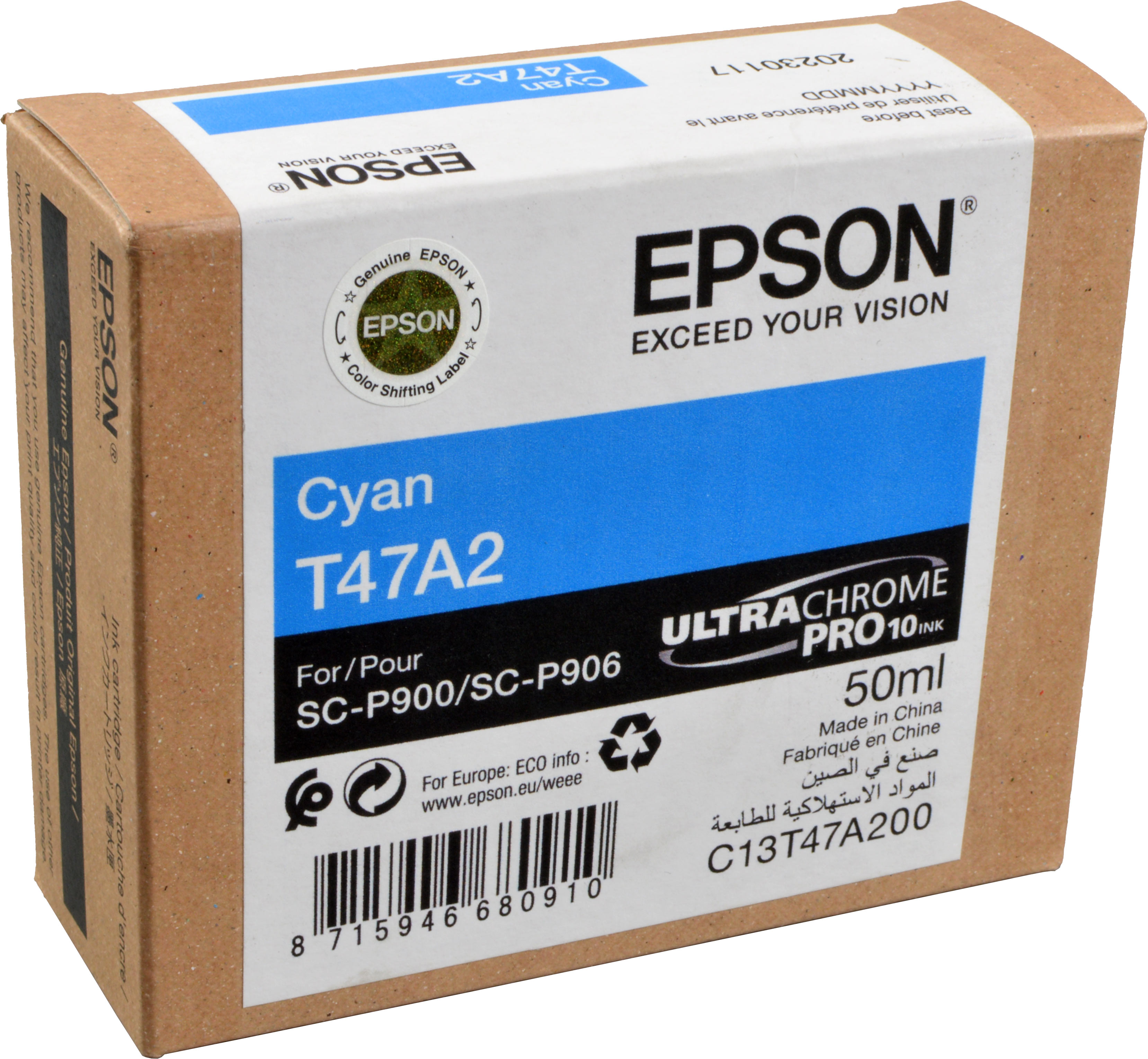 Epson Tinte C13T47A200  T47A2  cyan