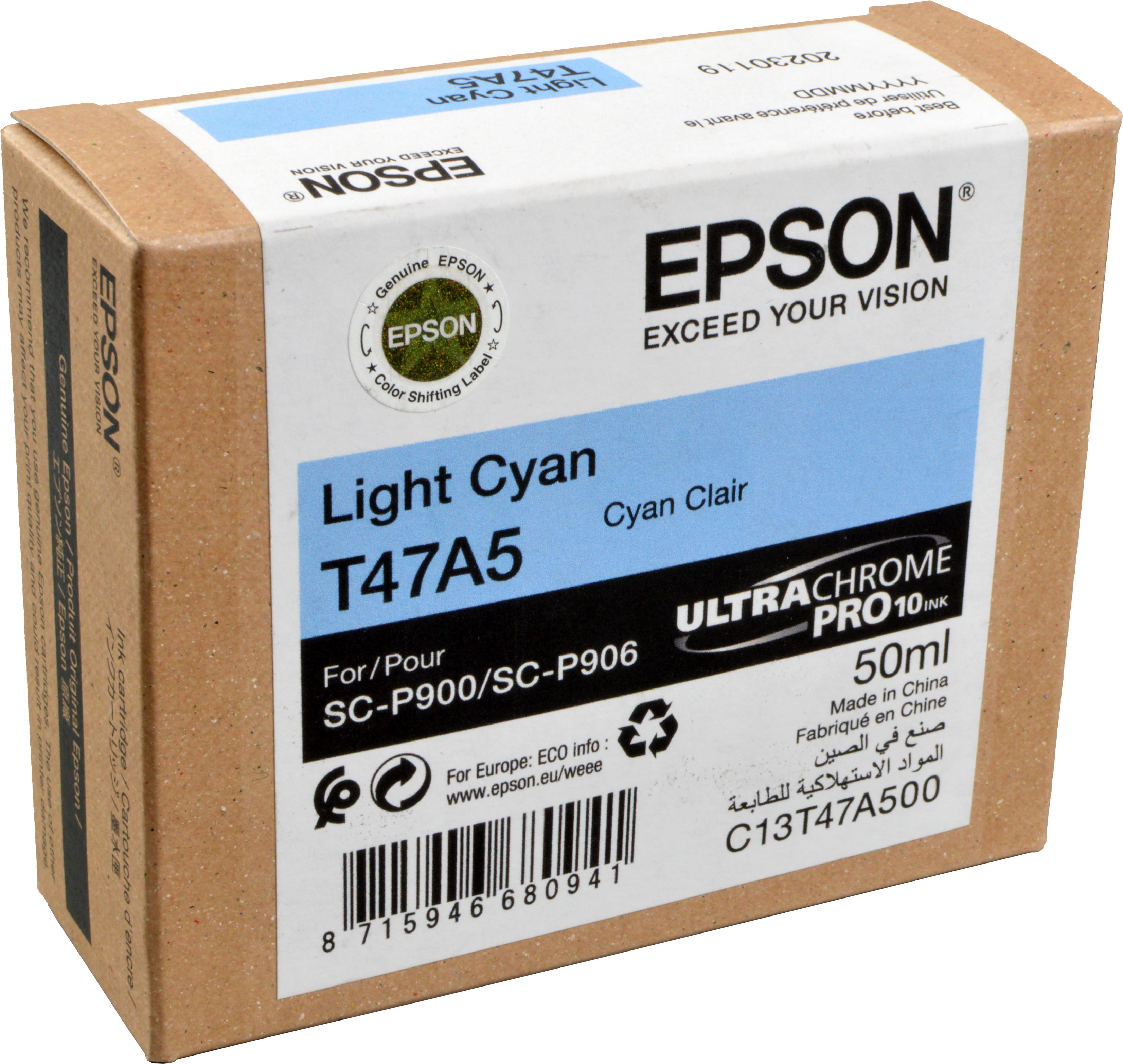 Epson Tinte C13T47A500  T47A5  light cyan