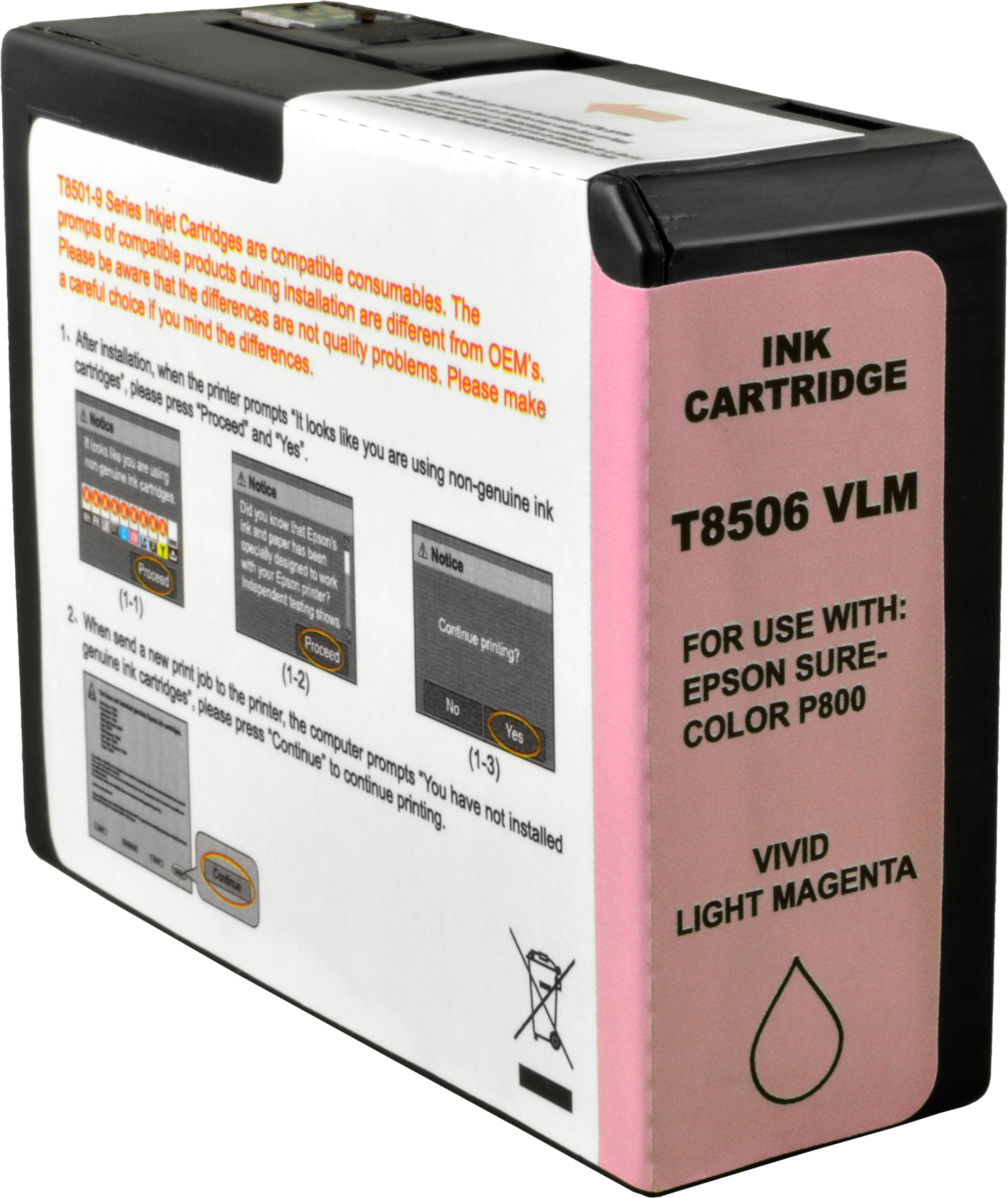 Ampertec Tinte für Epson C13T850600  vivid light magenta