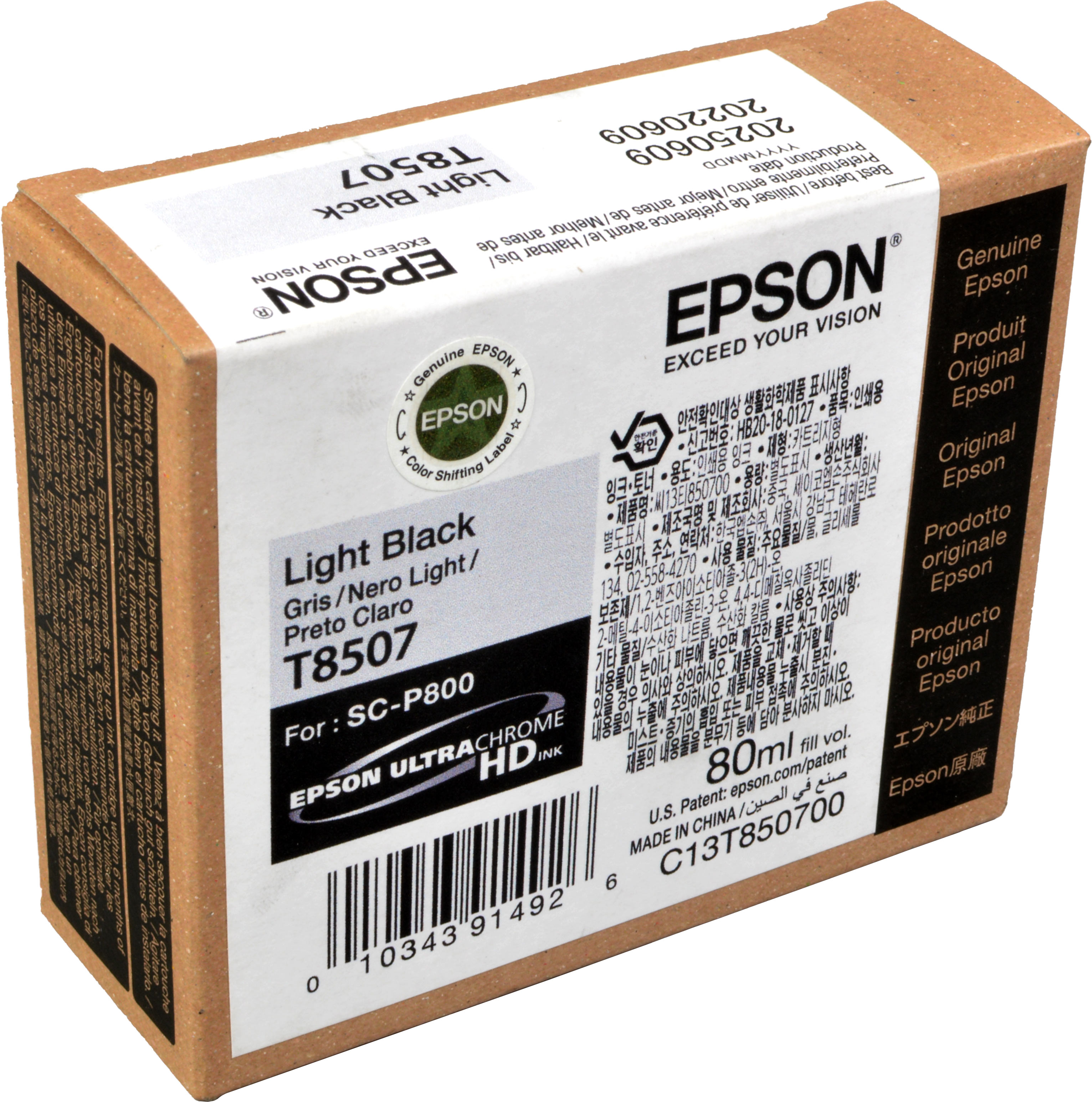 Epson Tinte C13T850700  T8507  Light Black