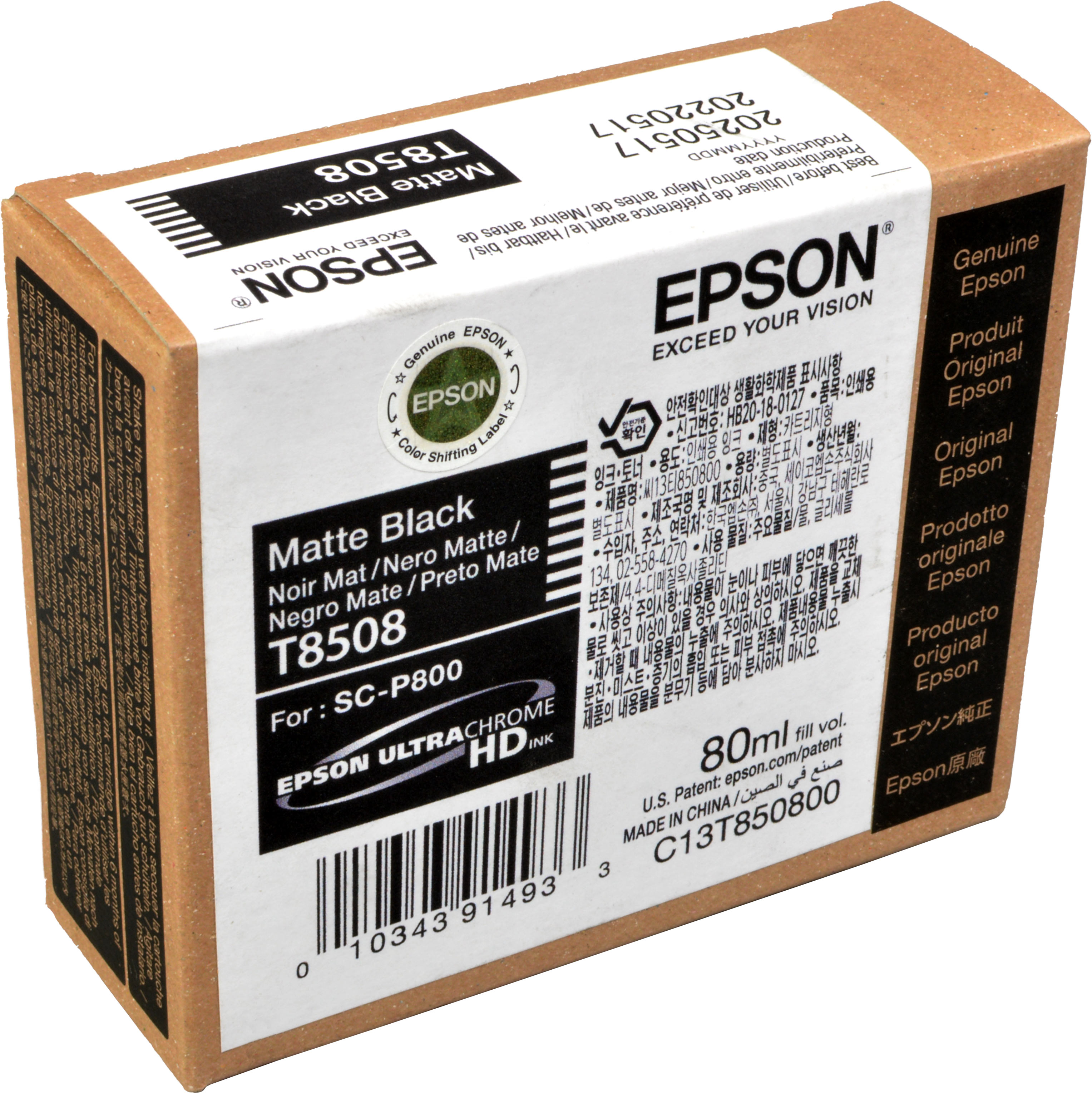 Epson Tinte C13T850800  T8508  Matte Black